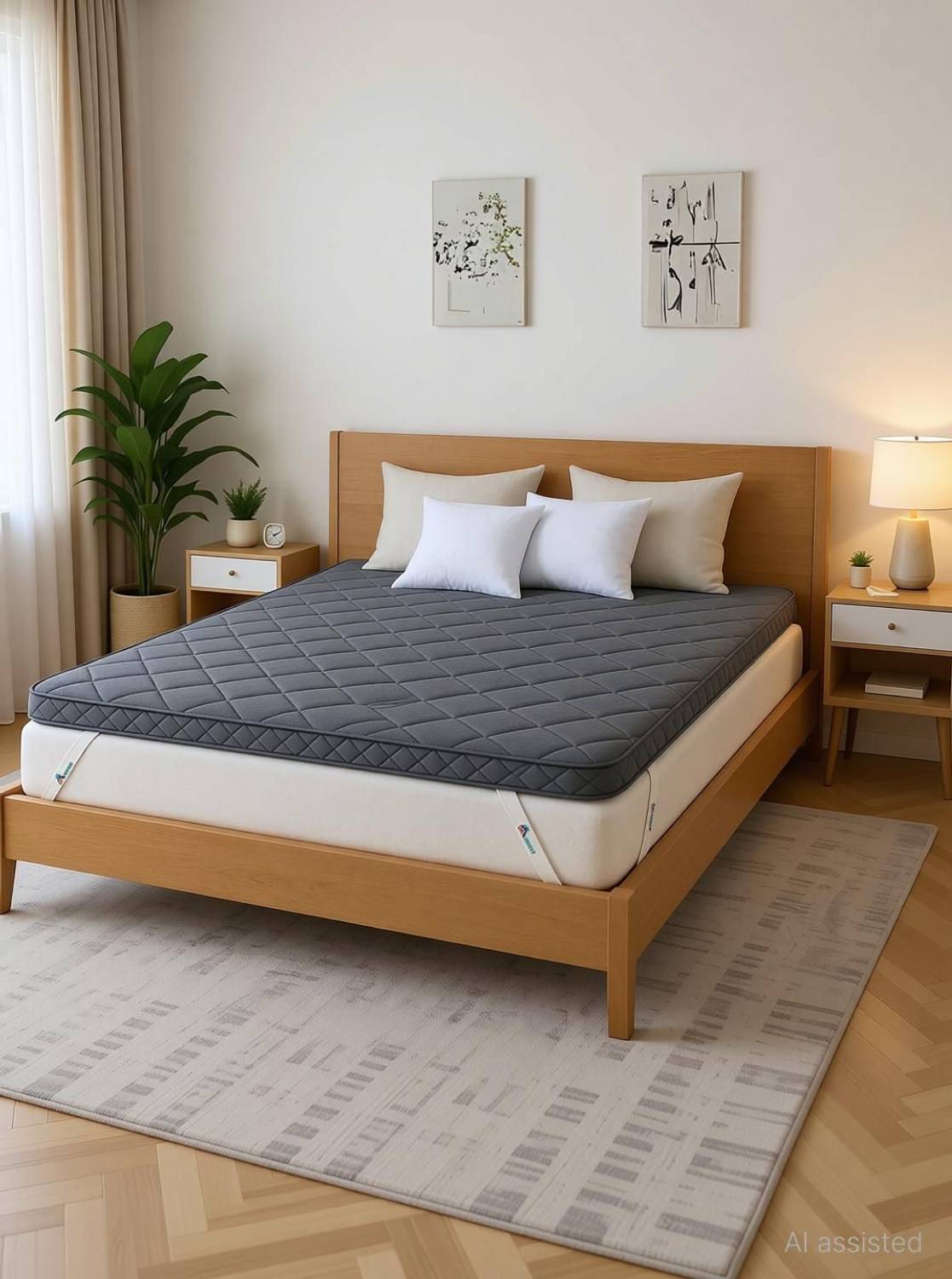 Aeronix 2 inch (5.08 cm) Single Size Memory Foam Breathable Mattress Topper