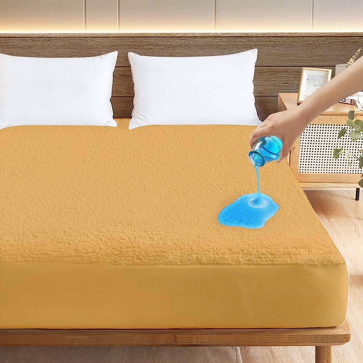 AG's Active King Size Fitted Terry Cotton Breathable, Stretchable, Waterproof Mattress Cover