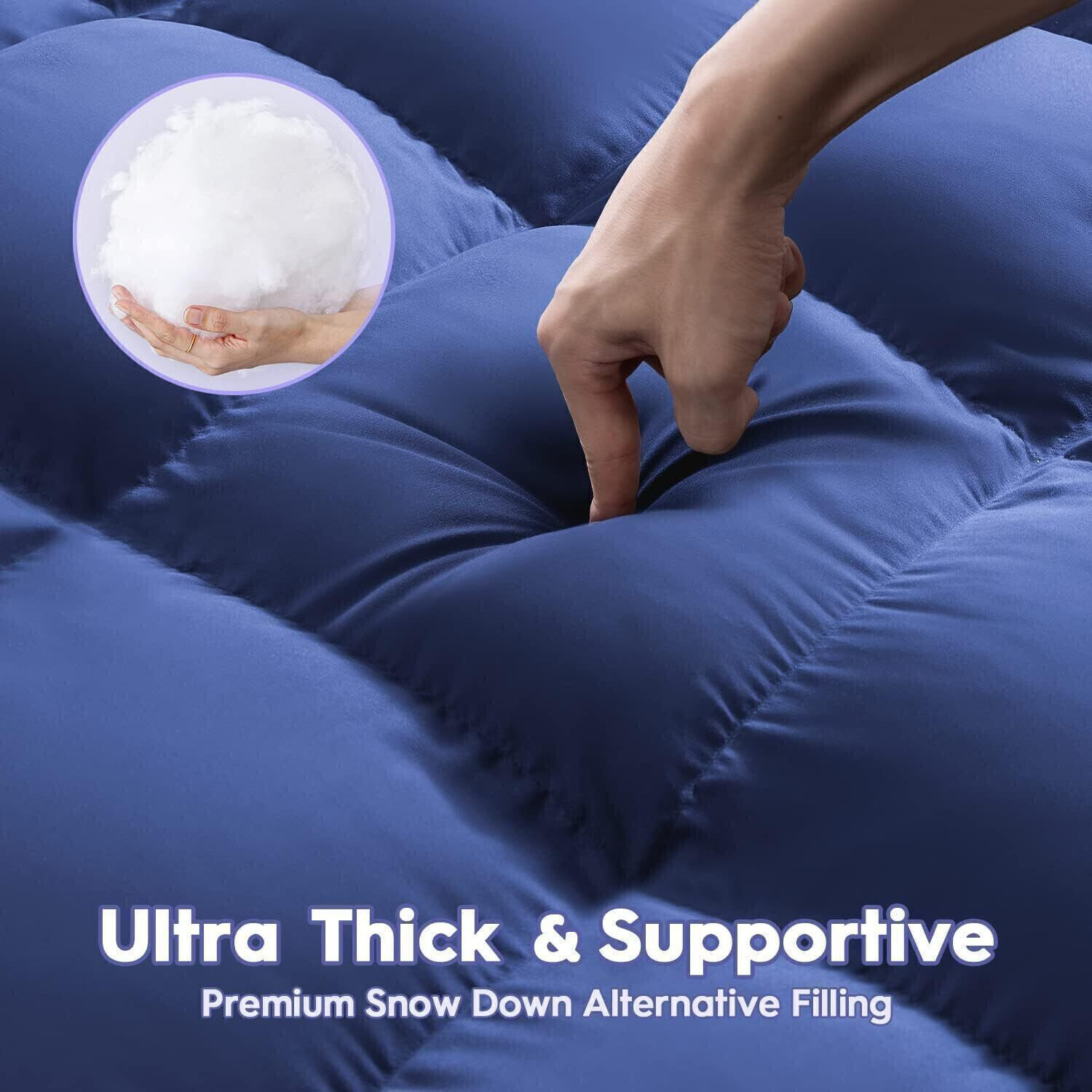 Image of Cashmera 2 inch (5.08 cm) Queen Size Microfibre Breathable, Stretchable, Waterproof Mattress Topper