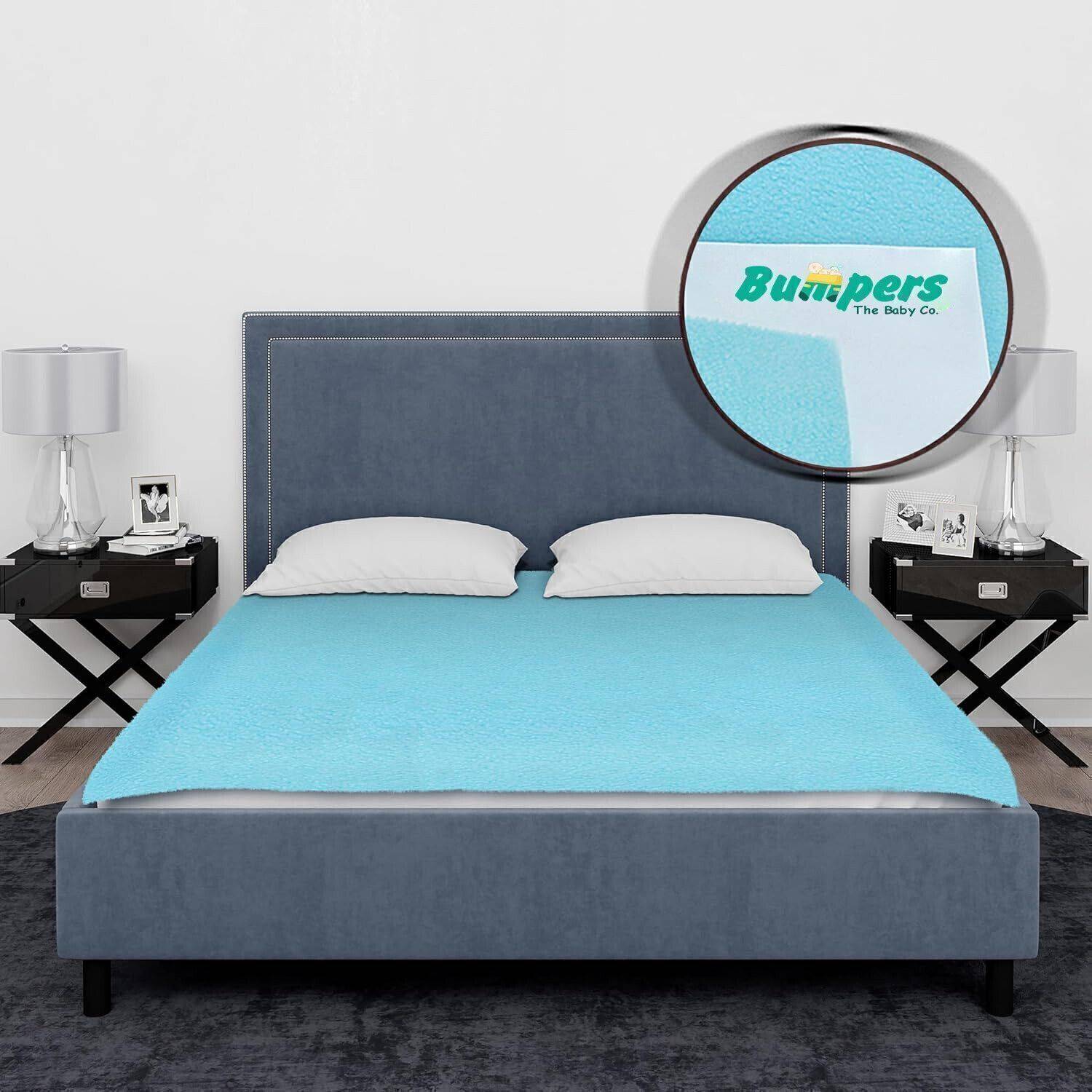 Bumpers Polycotton Baby Bed Protecting Mat (Sea Blue, XX-Large)