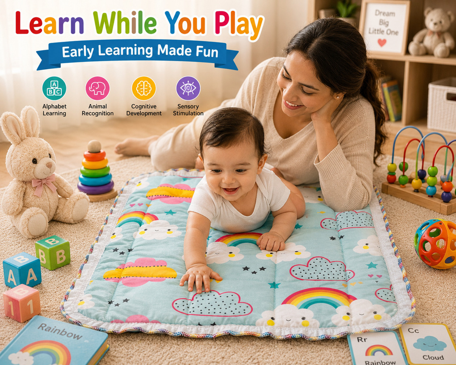 Image of BABY RUMPES New Born Baby Sleeping Mattress Soft Godari Combo Pack of 2
