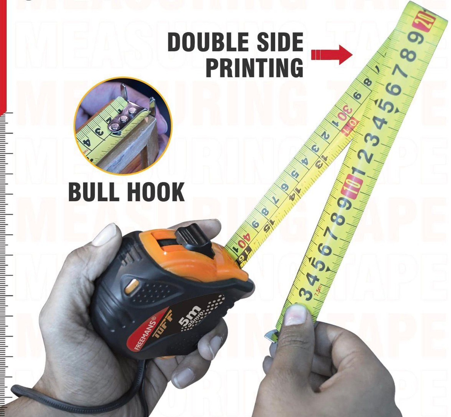 Image of FREEMANS TUFF 5M X 25mm Measurement Tape