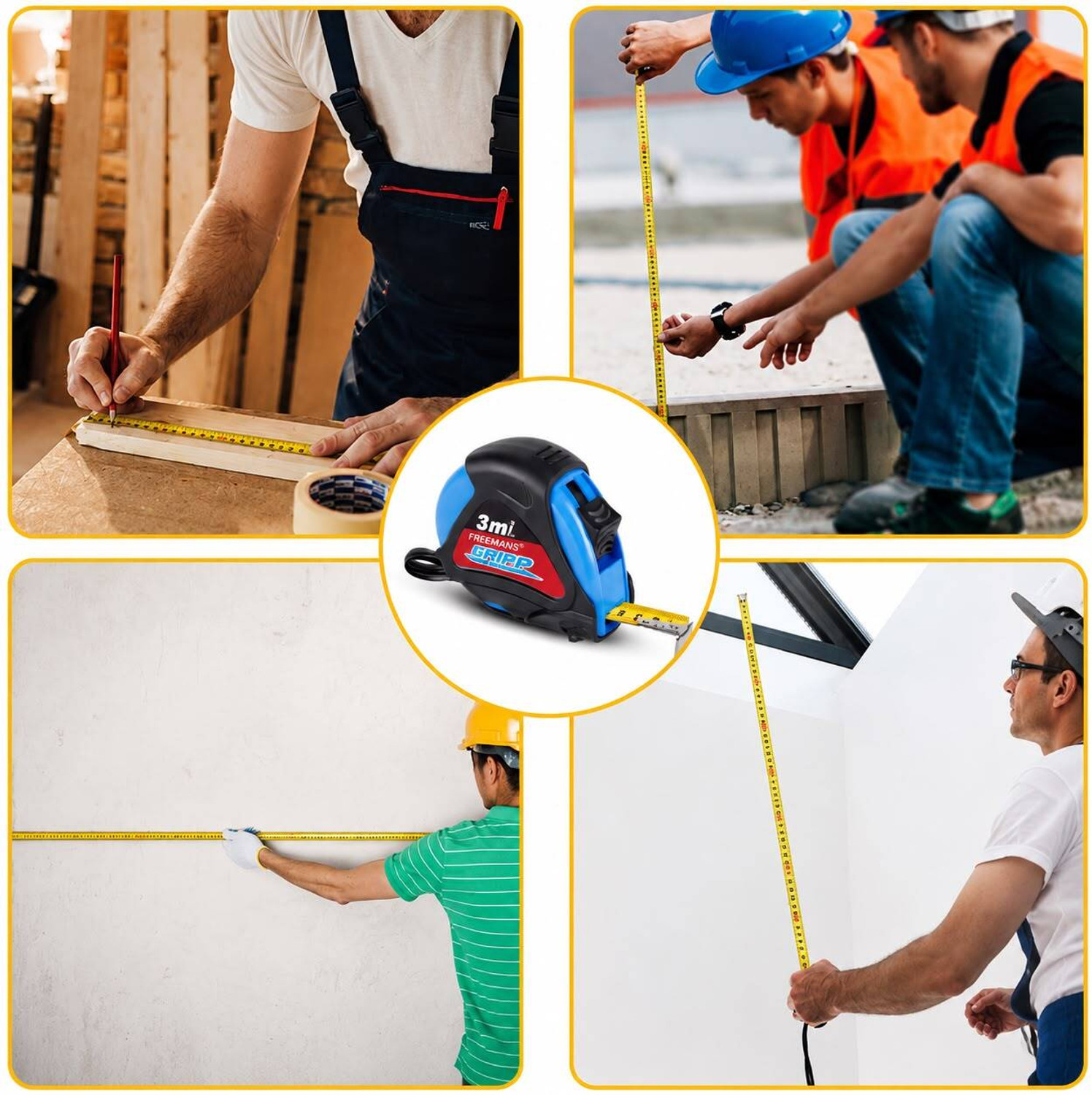 Image of FREEMANS MEASURING TAPE GRIPP 3X 16 mm Measurement Tape