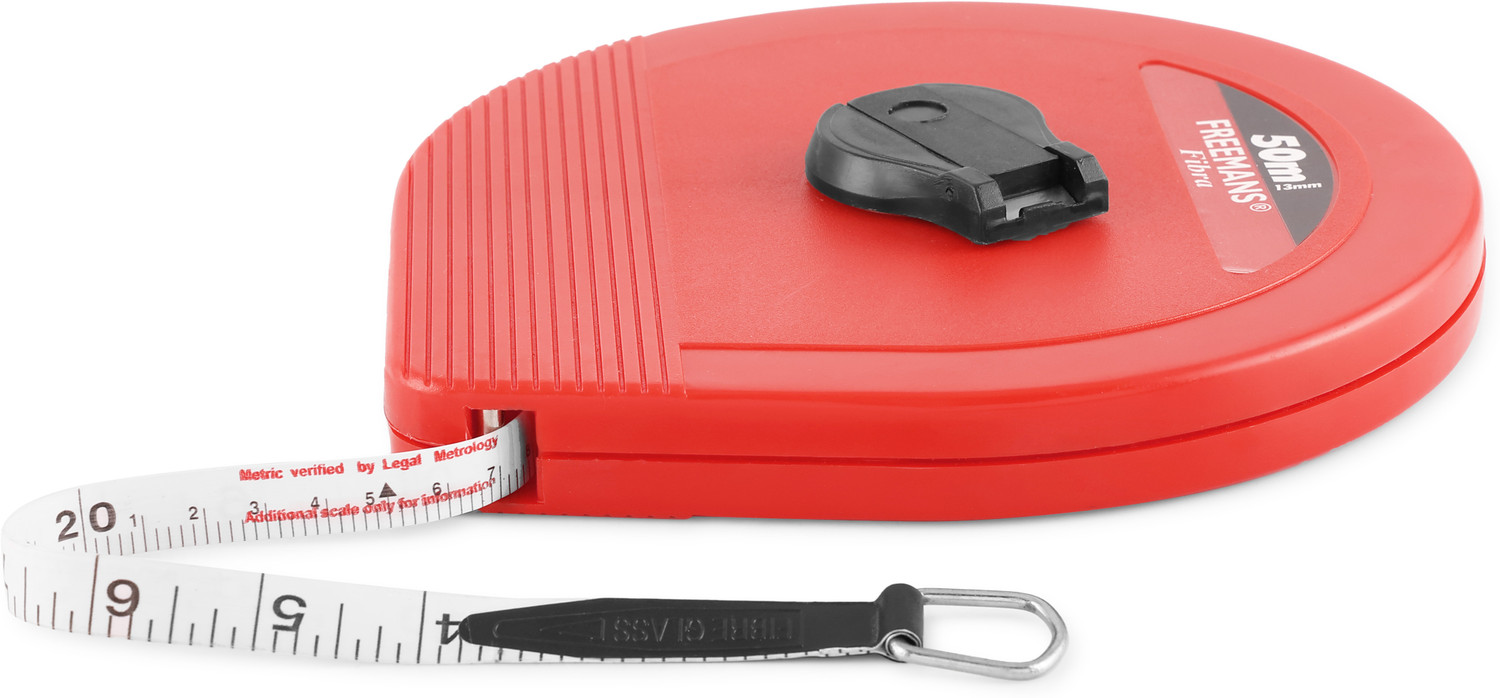Image of FREEMANS FB-50 Fibra Fibreglass Measuring Tape 50 m:13 mm Measurement Tape (50 m)