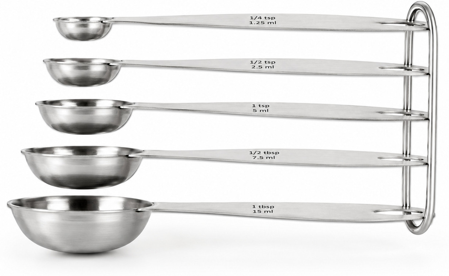 Image of SAHUWARE MEASURING SPOON OVAL TAIL SET 5 Measuring Cup Set