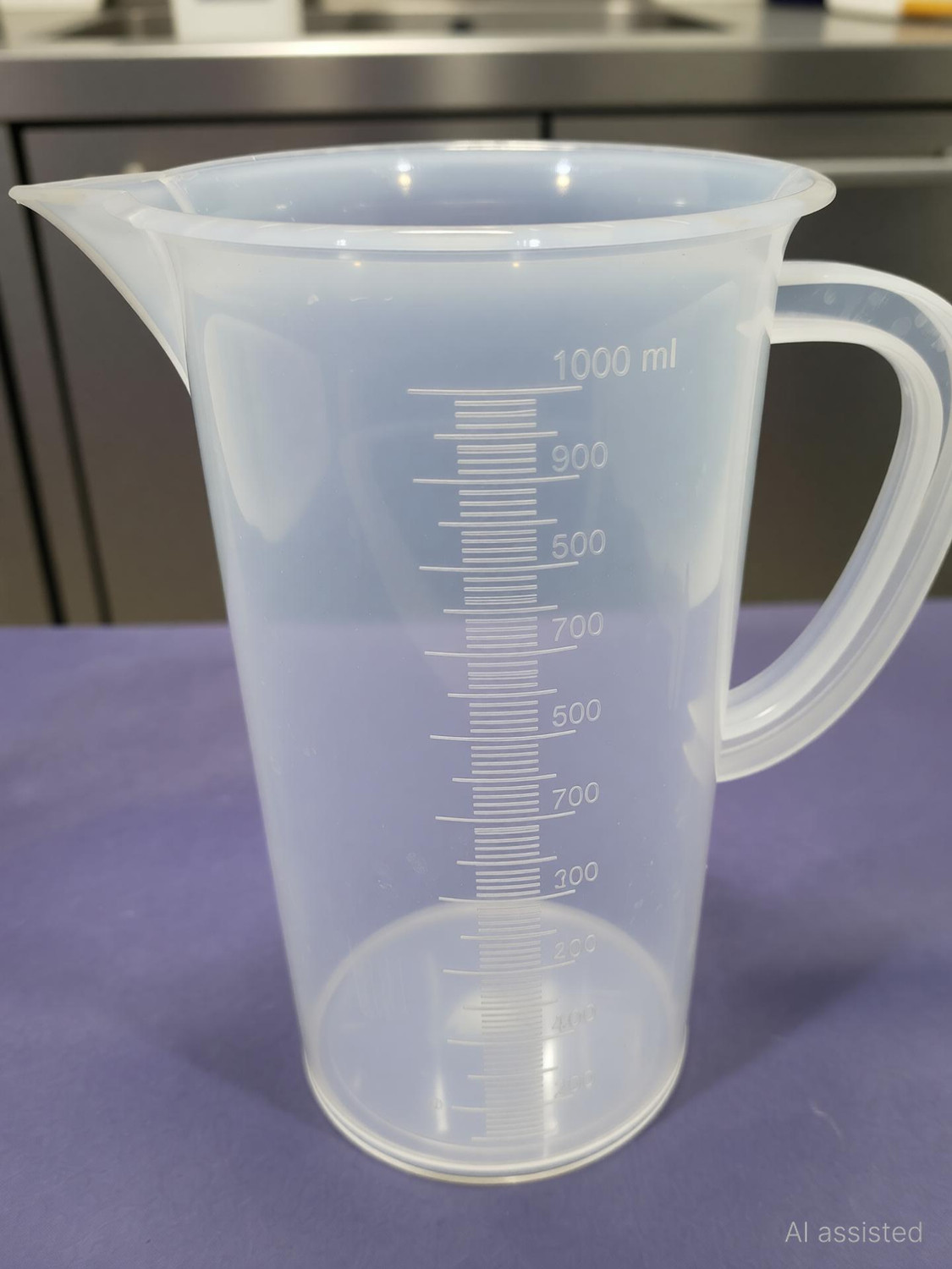 Image of moolenterprises Measuring Jug 1000ml with Handle Transparent Plastic graduated (pack of 1) Measuring Cup