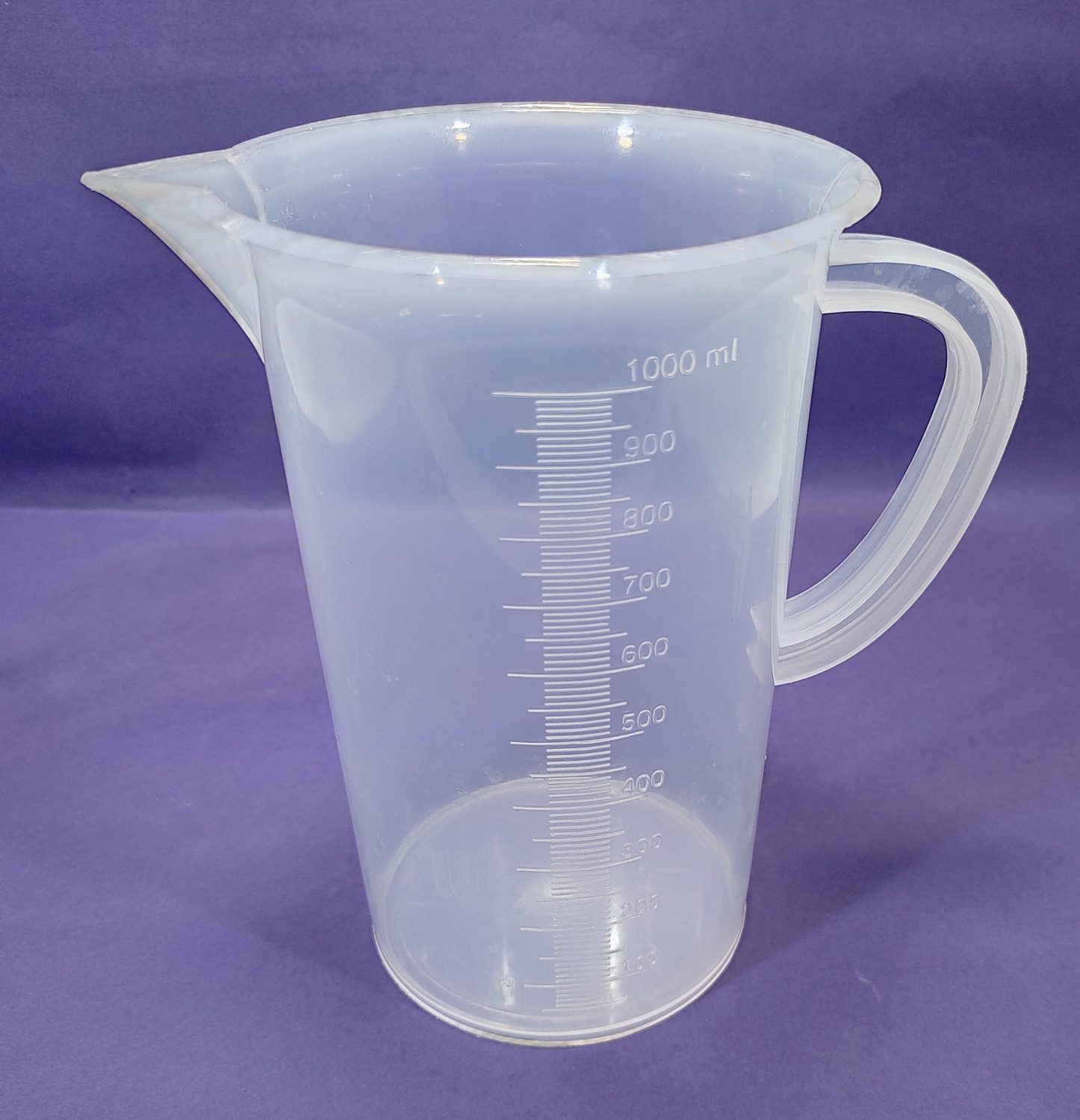 Image of moolenterprises Measuring Jug 1000ml with Handle Transparent Plastic graduated (pack of 1) Measuring Cup