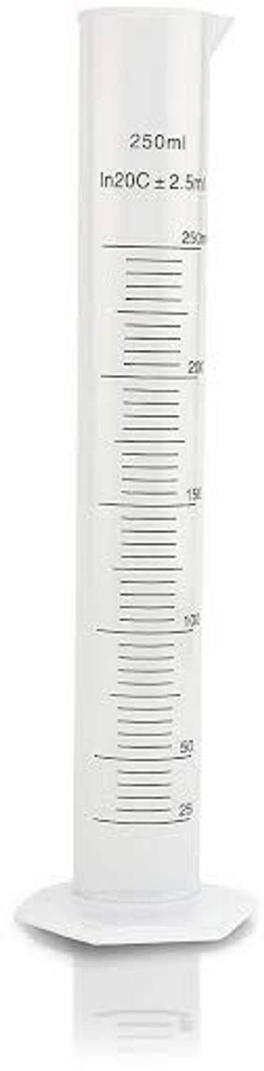 Greyart Measuring Cylinder 250 ML For School Lab Kitchen Industries Use Pack of 1 Measuring Cup
