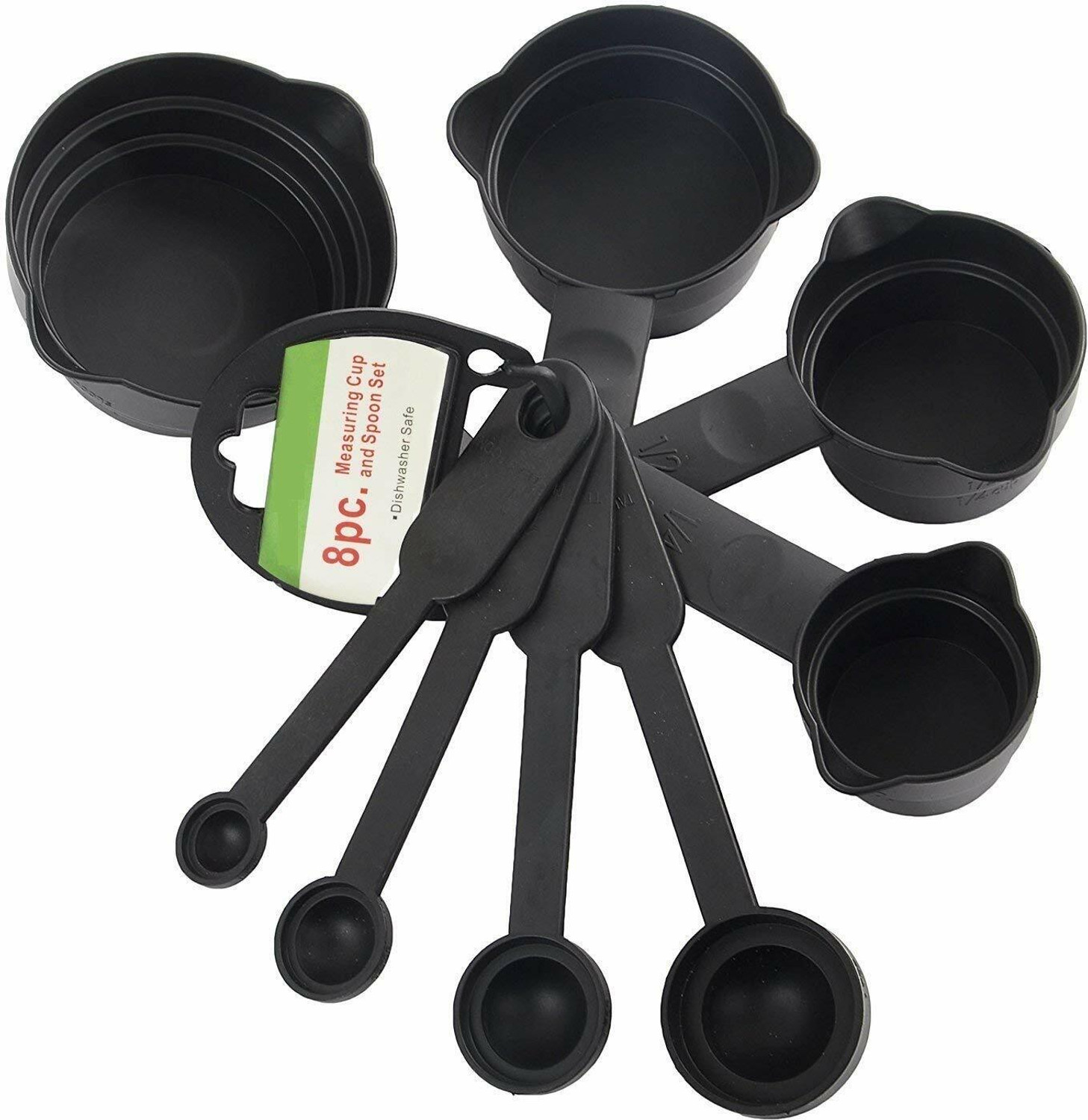 Image of Blent Life Style Cooking and Baking Measurement Measuring Cups and Spoons Set of 8 Pcs Imperial and Metric Measures for Baking Cake Accessories Measuring Cup Set