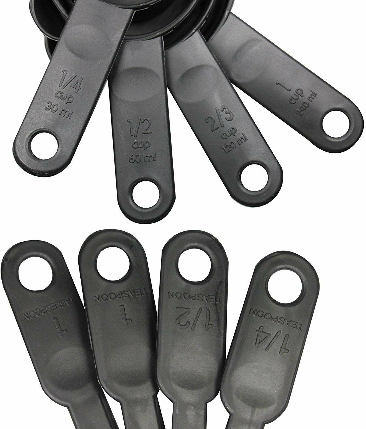 Image of Blent Life Style Cooking and Baking Measurement Measuring Cups and Spoons Set of 8 Pcs Imperial and Metric Measures for Baking Cake Accessories Measuring Cup Set