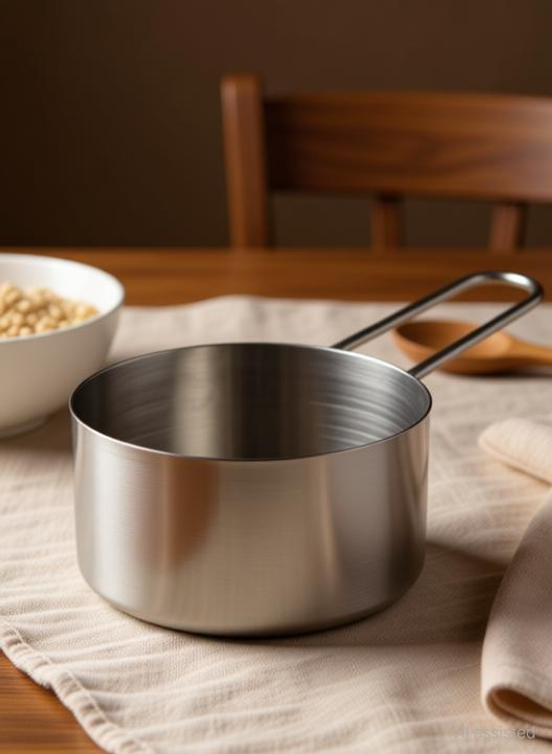 Image of RABBONIX Heavy Duty Stainless Steel Metal for Dry or Liquid, Fits in Spice Jar, Set of 4 Measuring Cup Set