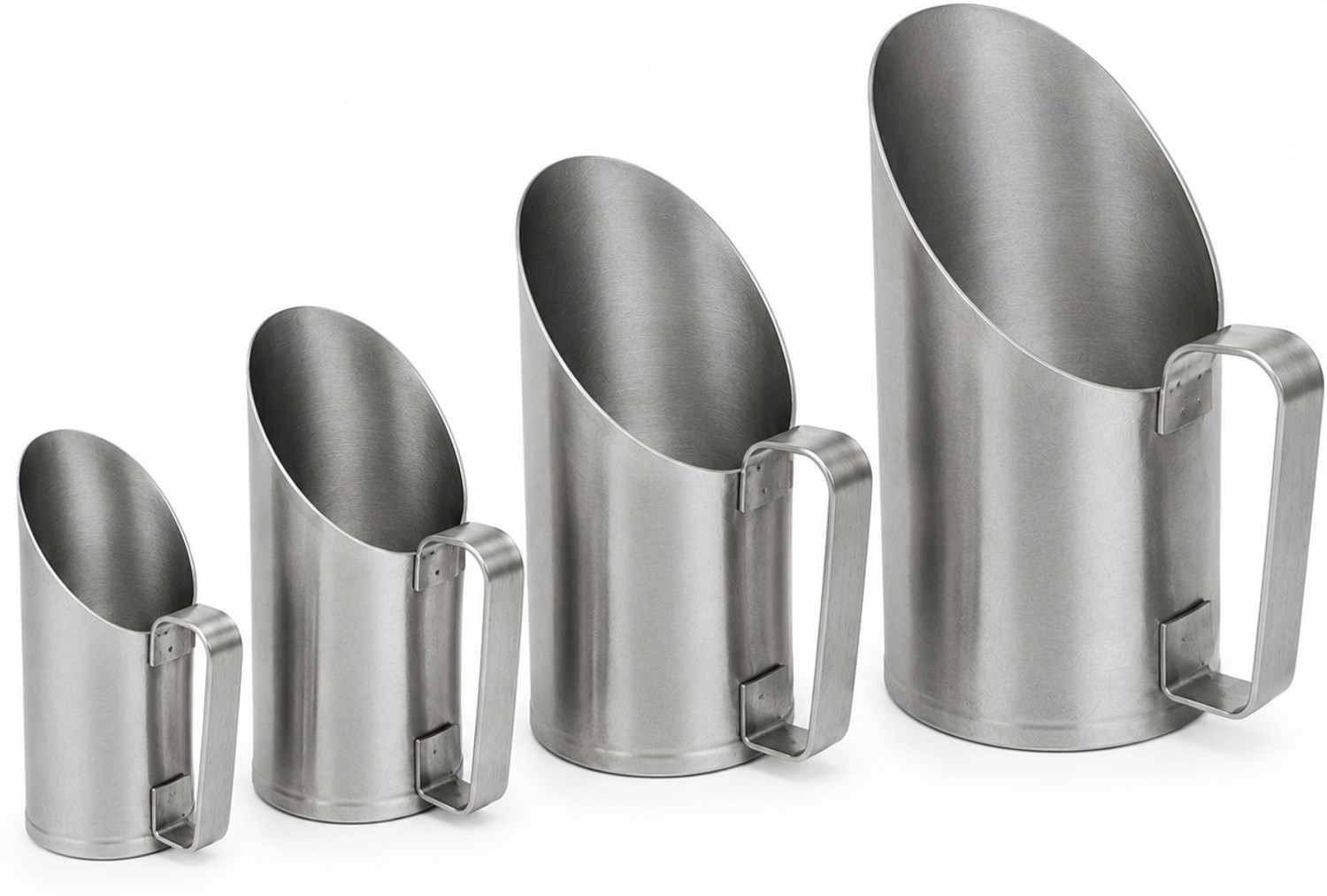 Image of Shoppernation Atta Scoop | Grain Scoop | 100 200 300 400 Grms Measuring Cup Set