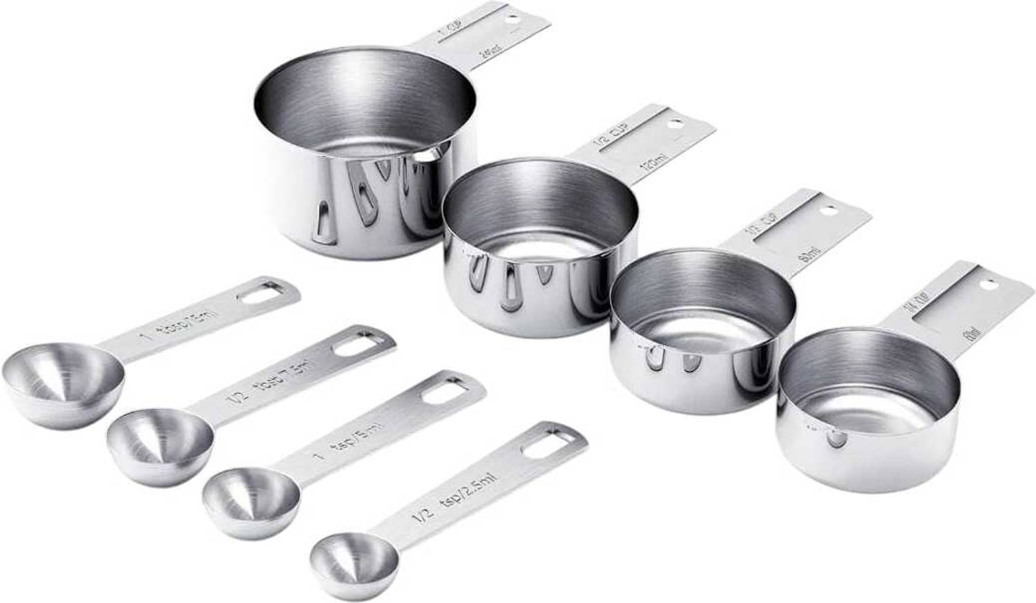 ATROCK Stainless Steel Measuring Spoons & Cup Measuring Cup Set