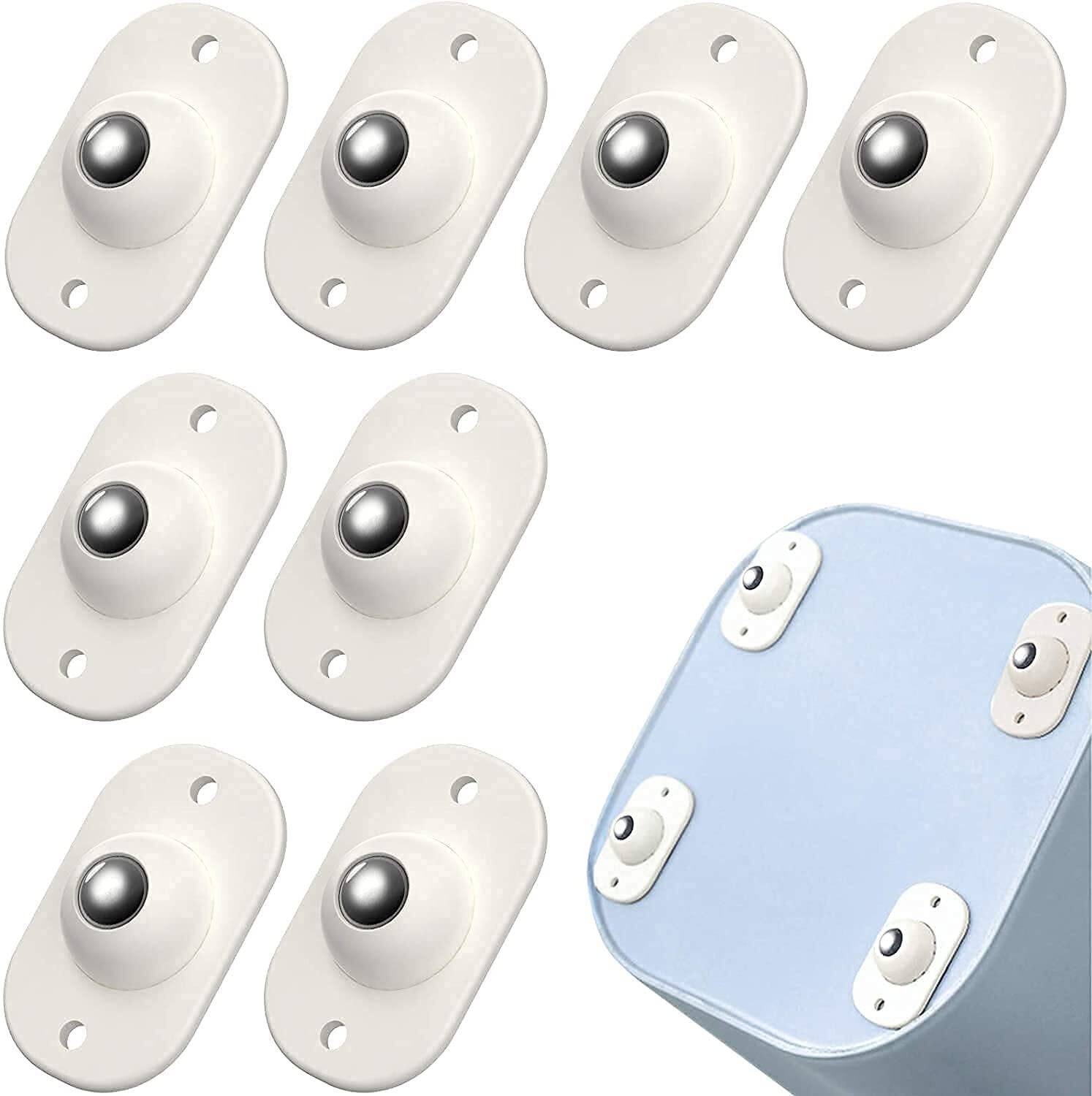 4tens 360° Rotation Pulley,Swivel Caster Wheels for Furniture Various Storage Boxes Furniture wheels 8pcs Single Unit Measuring Wheel