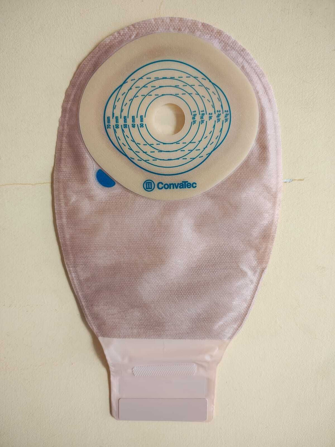 Image of ConvaTec 416718 Esteem Plus Drainable Ostomy Pouch | 20-70mm Cut-to-Fit |Skin Friendly | Hydrocolloid Medical Dressing (Pack of 5)