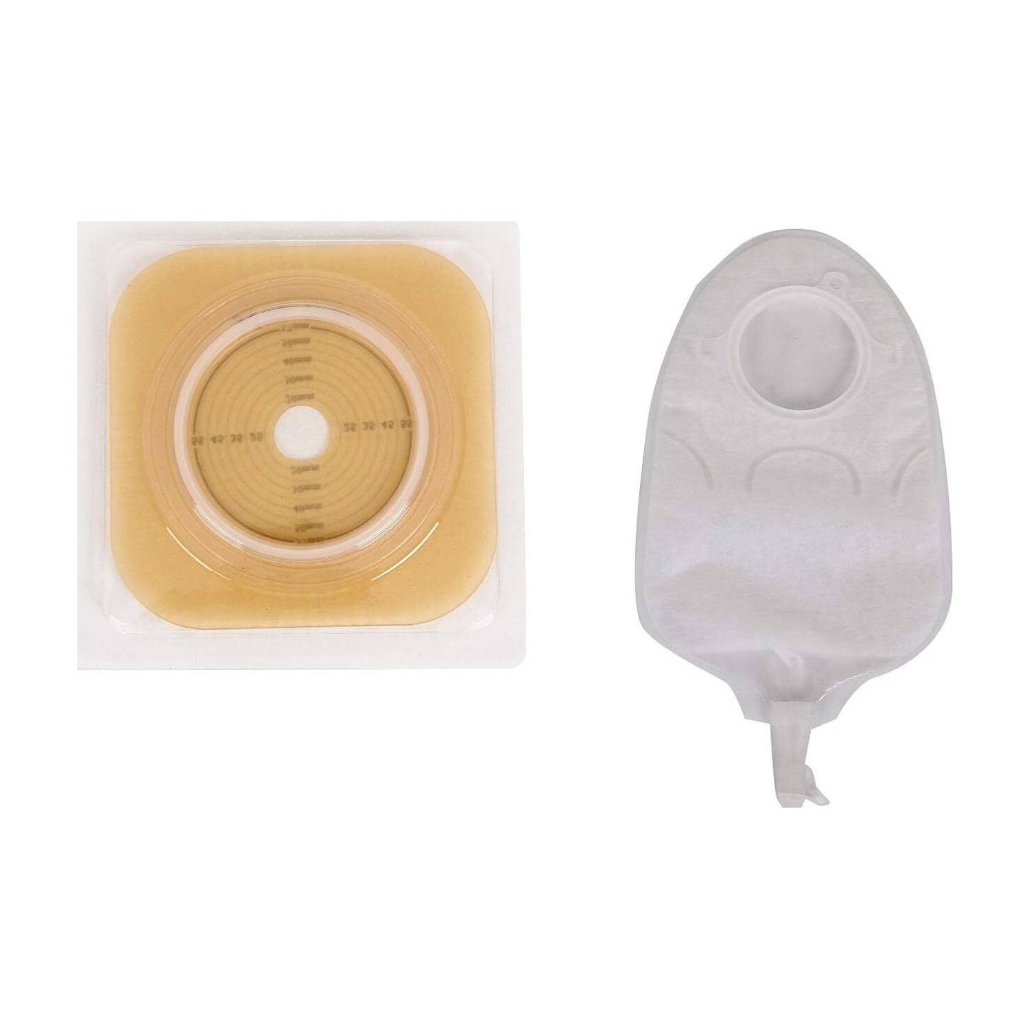 Bao Health Box of 5 Set of Flange and Pouch ( Bag 60mm for Urostomy ) (3016001+4036001) Hydrocolloid Medical Dressing