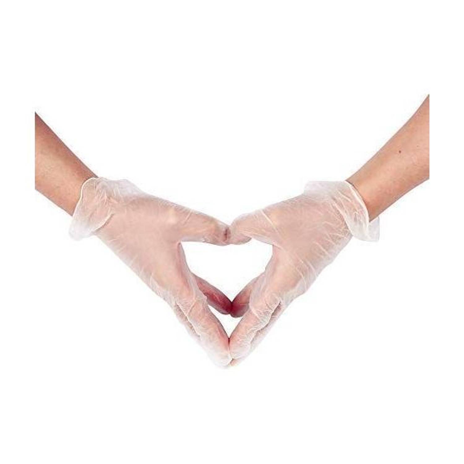 7SHIELD Transparent Vinyl Gloves – Latex-Free, Hygienic, for Medical & Salon,Kitchen Use Vinyl Examination Gloves