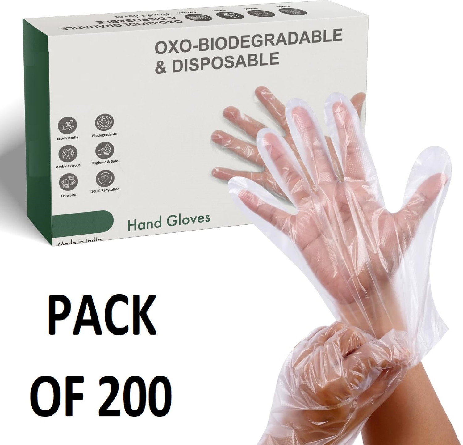 Image of DM SPECIALLY FOR SPECIALIST Plastic Gloves - BPA & Latex Free Perfect Food Handling Wet and Dry Disposable Glove Set