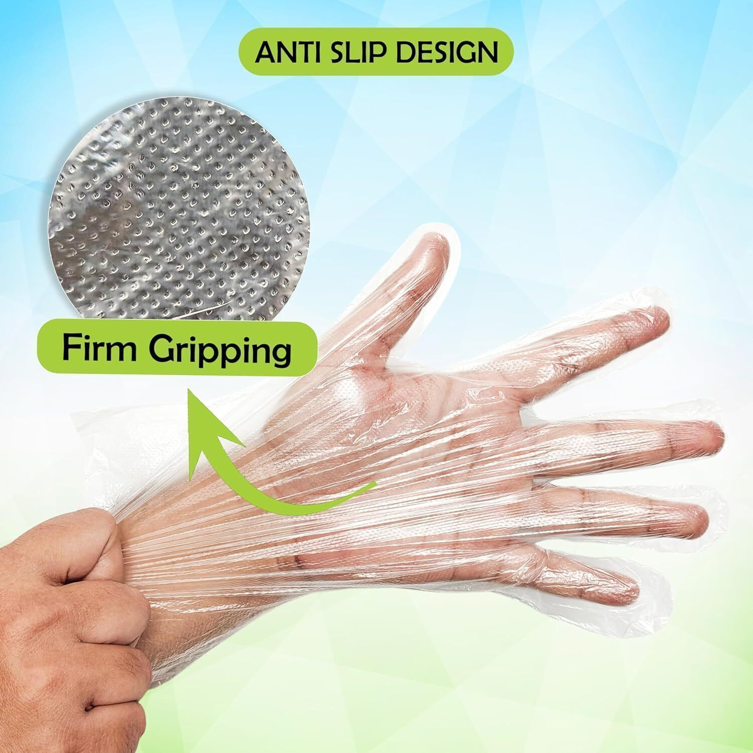 Image of tick mark 100 Pcs Disposable Transparent Clear Gloves examination Surgical Cleaning Polyisoprene Examination Gloves