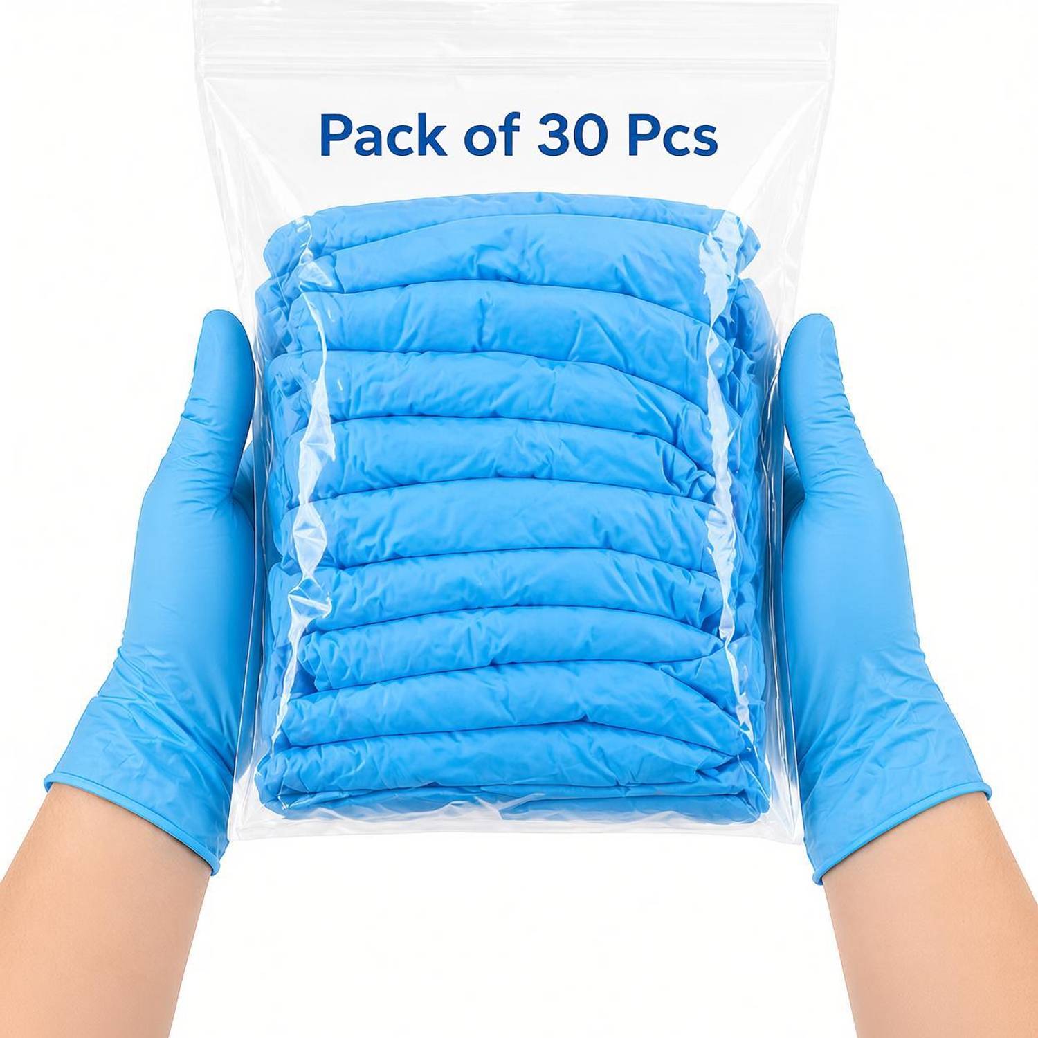 7SHIELD Blue Nitrile Gloves Powder Free & Medical Grade Surgical Gloves Nitrile Examination Gloves
