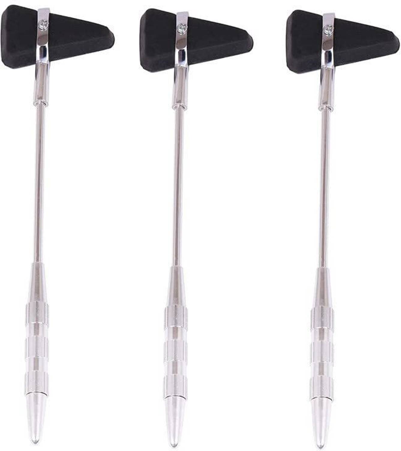 AKH69 Percussion Chrome Plated Handle Knee Hammer Taylor Model (Pack of 3) Medical Hammer