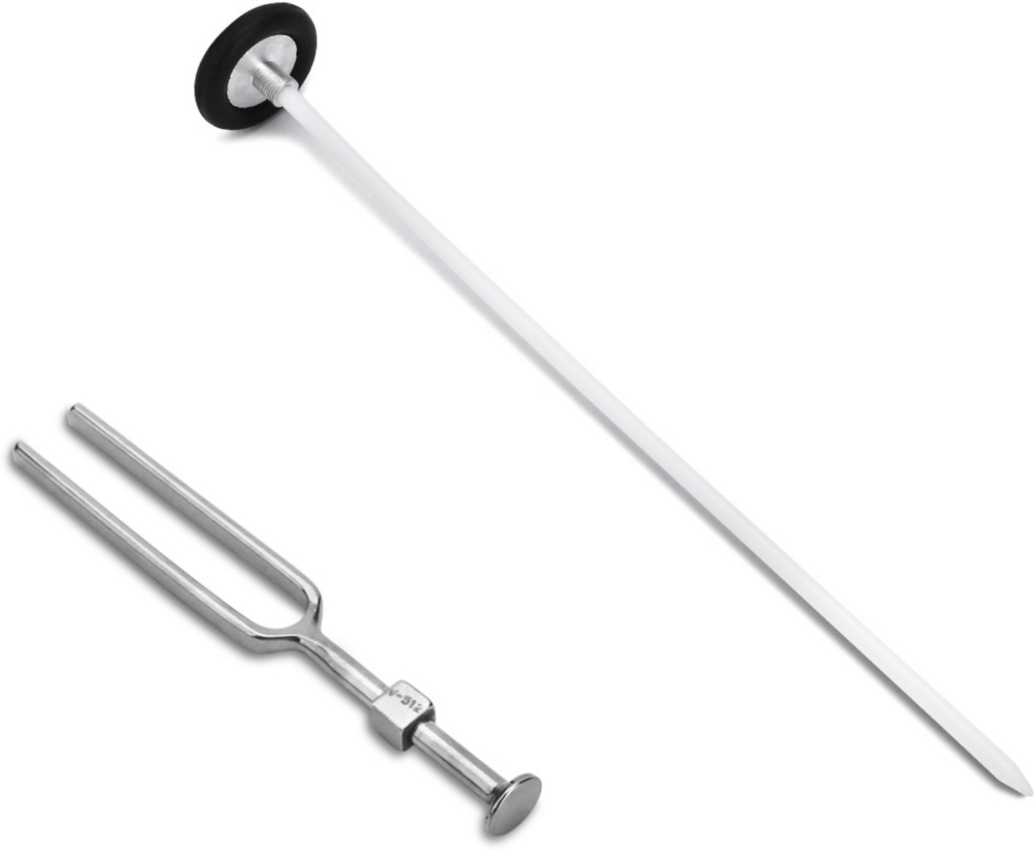 Image of Dr. TORSO Round Knee Hammer & Tuning Fork 512 Hz for Doctors & Students I Queen Square Medical Hammer