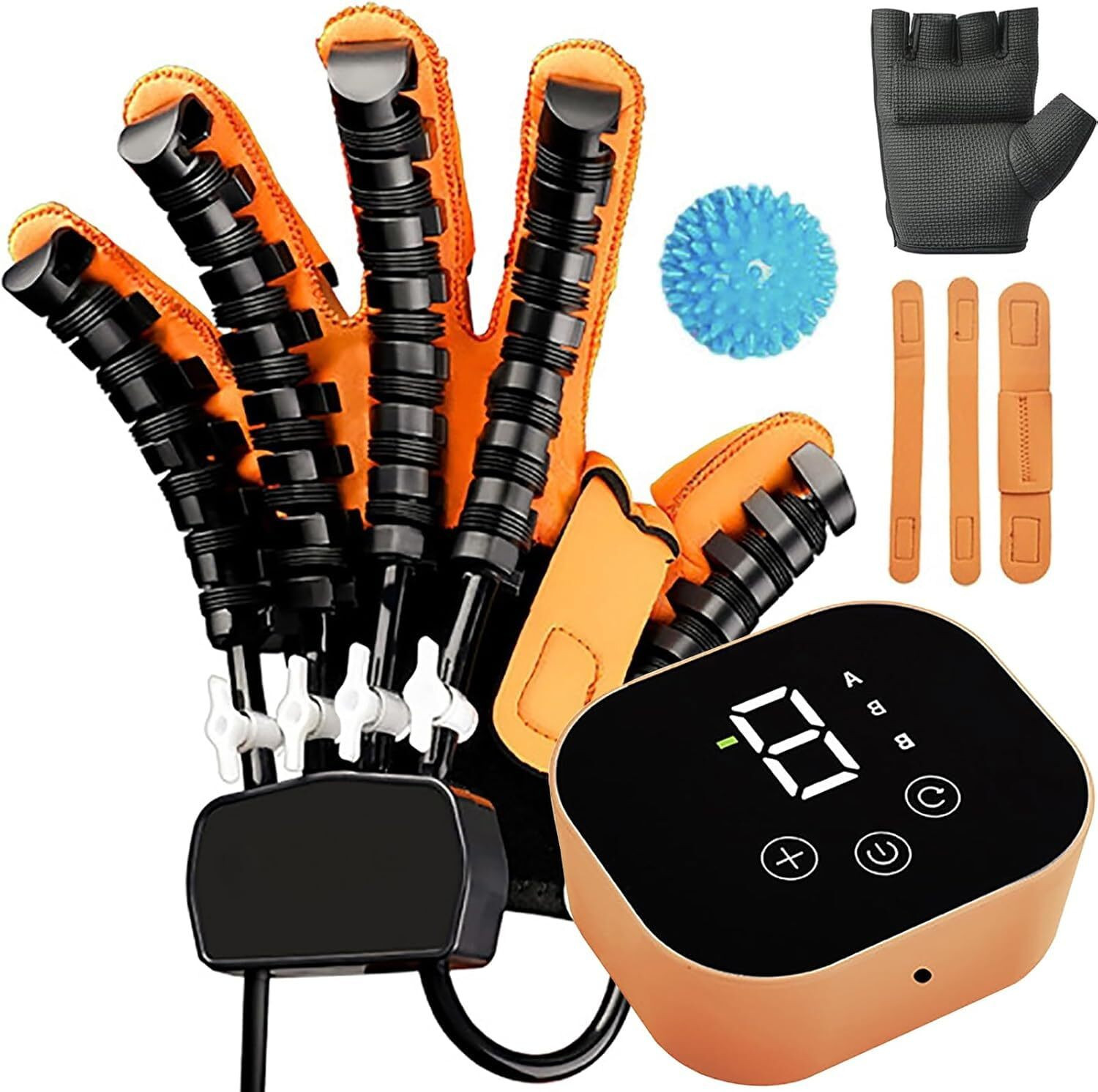 Image of ACUWORLD Hand Stroke Recovery gloves, 3 Training Modes, Robot Hand Finger Trainer Left, M Medical Reacher & Grabber