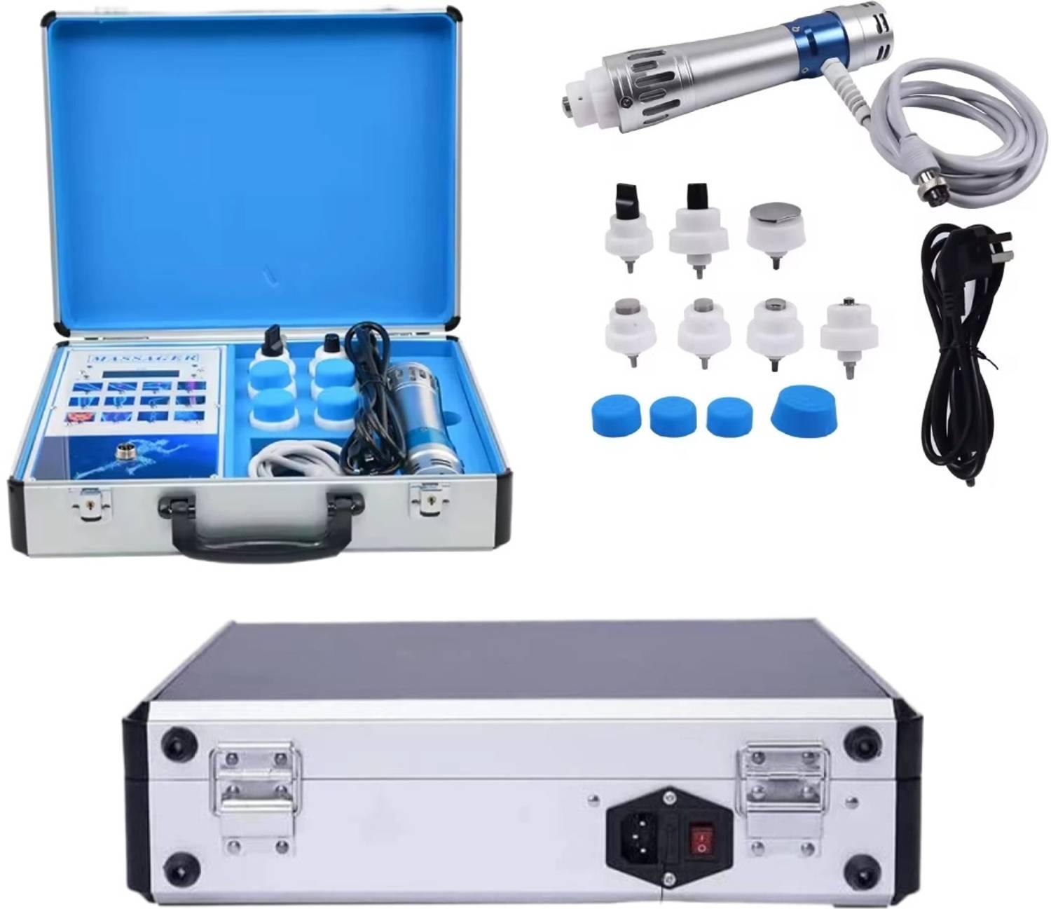 Biotronix ESWT GINHA HL1602 Shockwave Machine with 7 Heads for