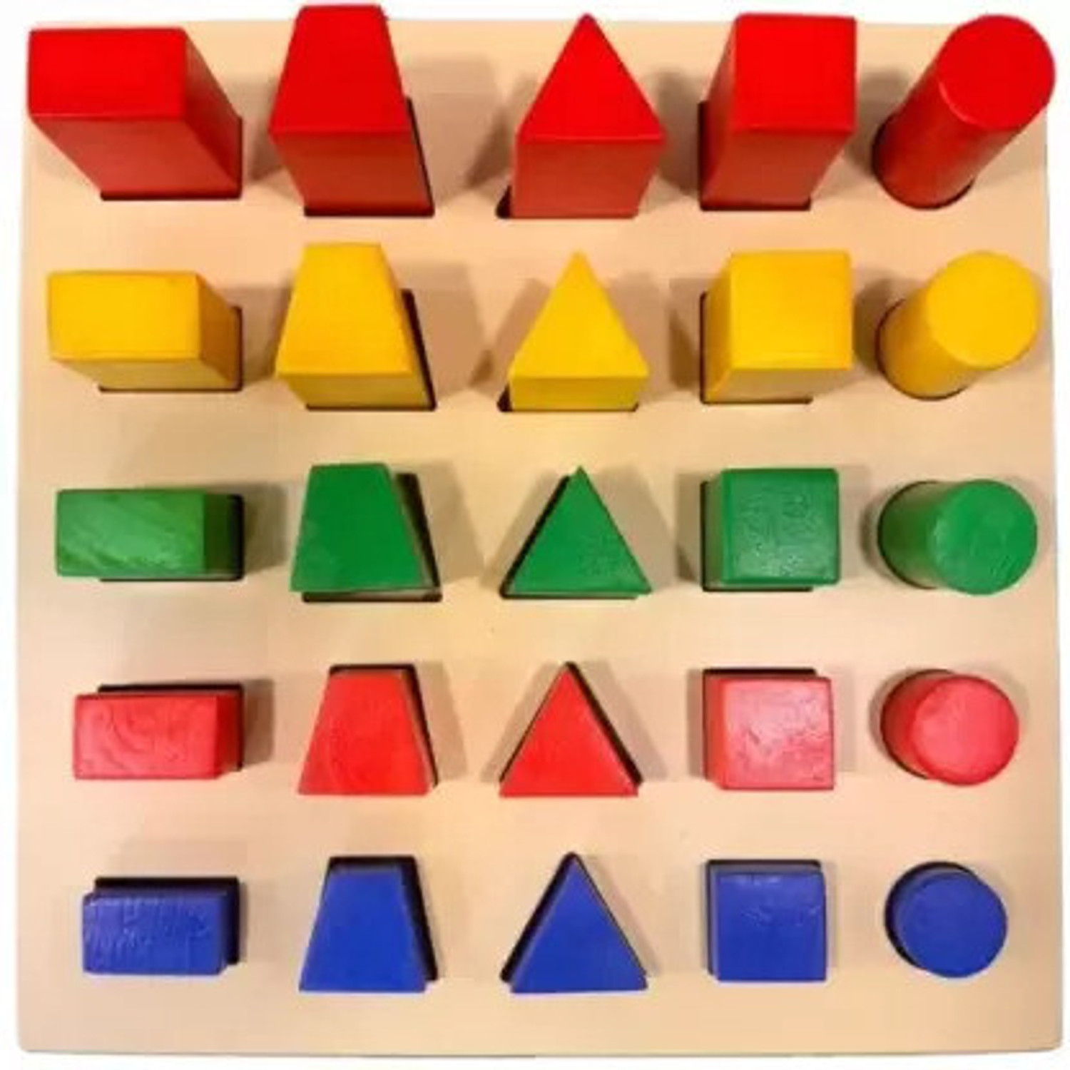 Image of Biotronix Physiotherapy Wooden Peg Board 25 peg with Multiple Shapes and Colors Medical Reacher & Grabber