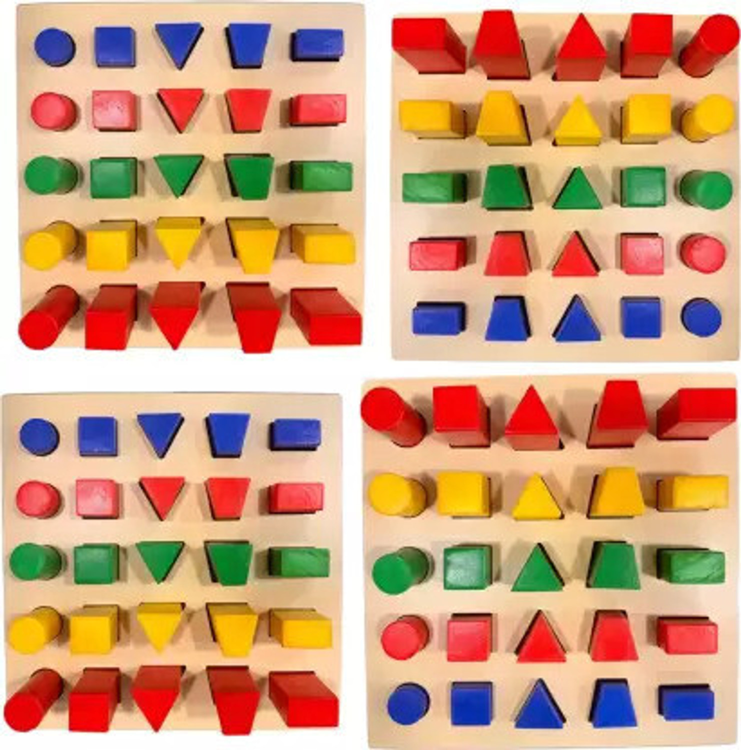Image of Biotronix Physiotherapy Wooden Peg Board 25 peg with Multiple Shapes and Colors Medical Reacher & Grabber