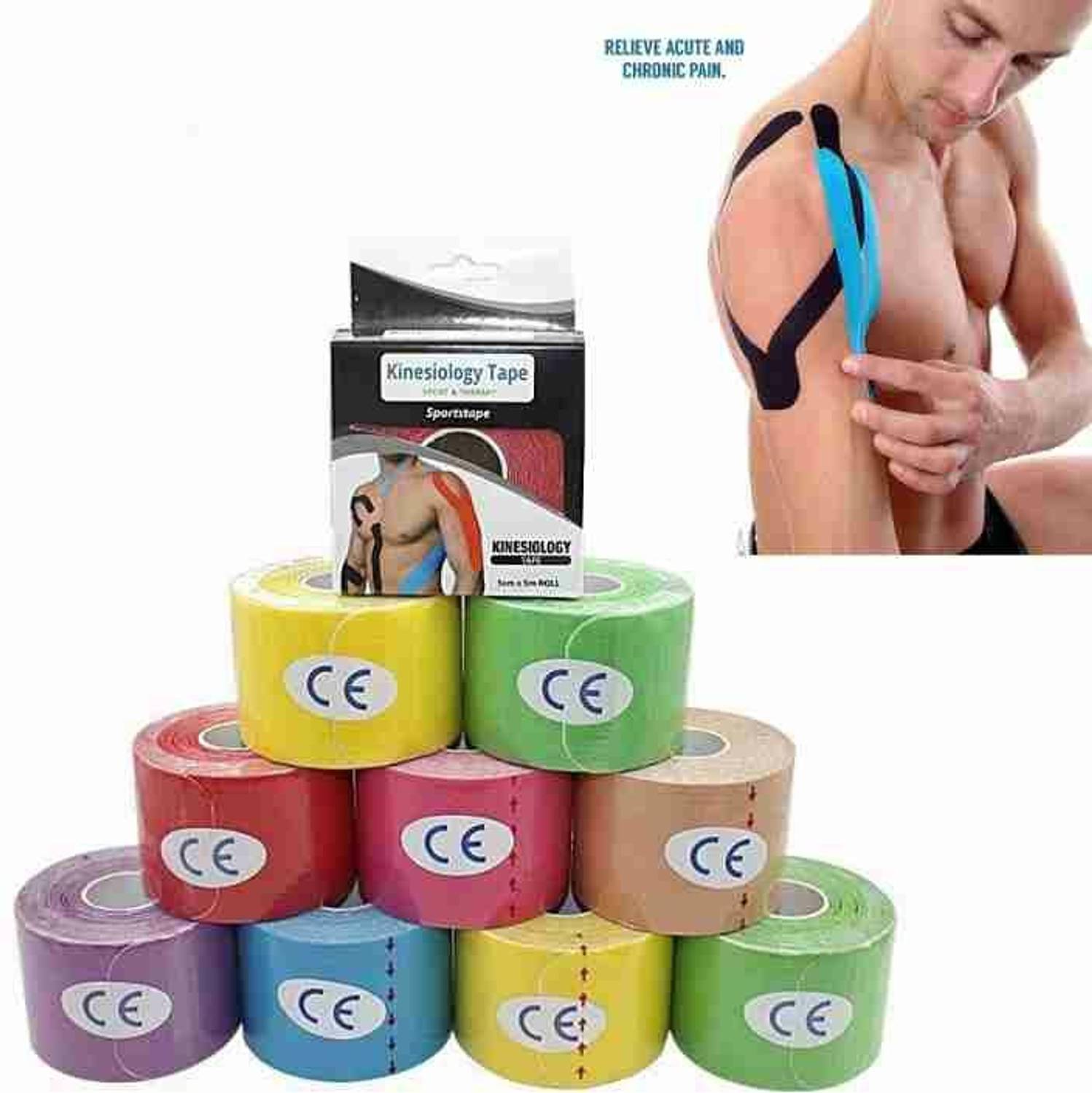 Biotronix KINESIO ATHLETIC SPORTS KINESIOLOGY TAPE - 5M X 5CM Medical Reacher & Grabber