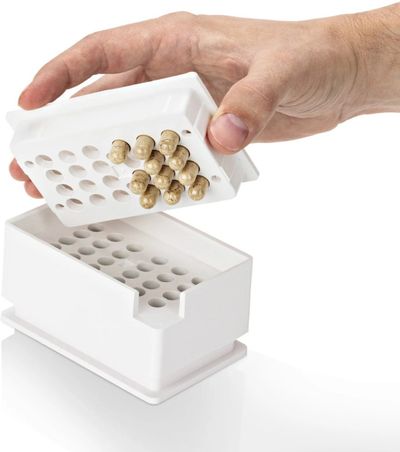Image of PATCO 24 Holes- Capsule Filling Tray (Size 0 Capsules - 500mg Powder Filling) Reusable Medical Tray