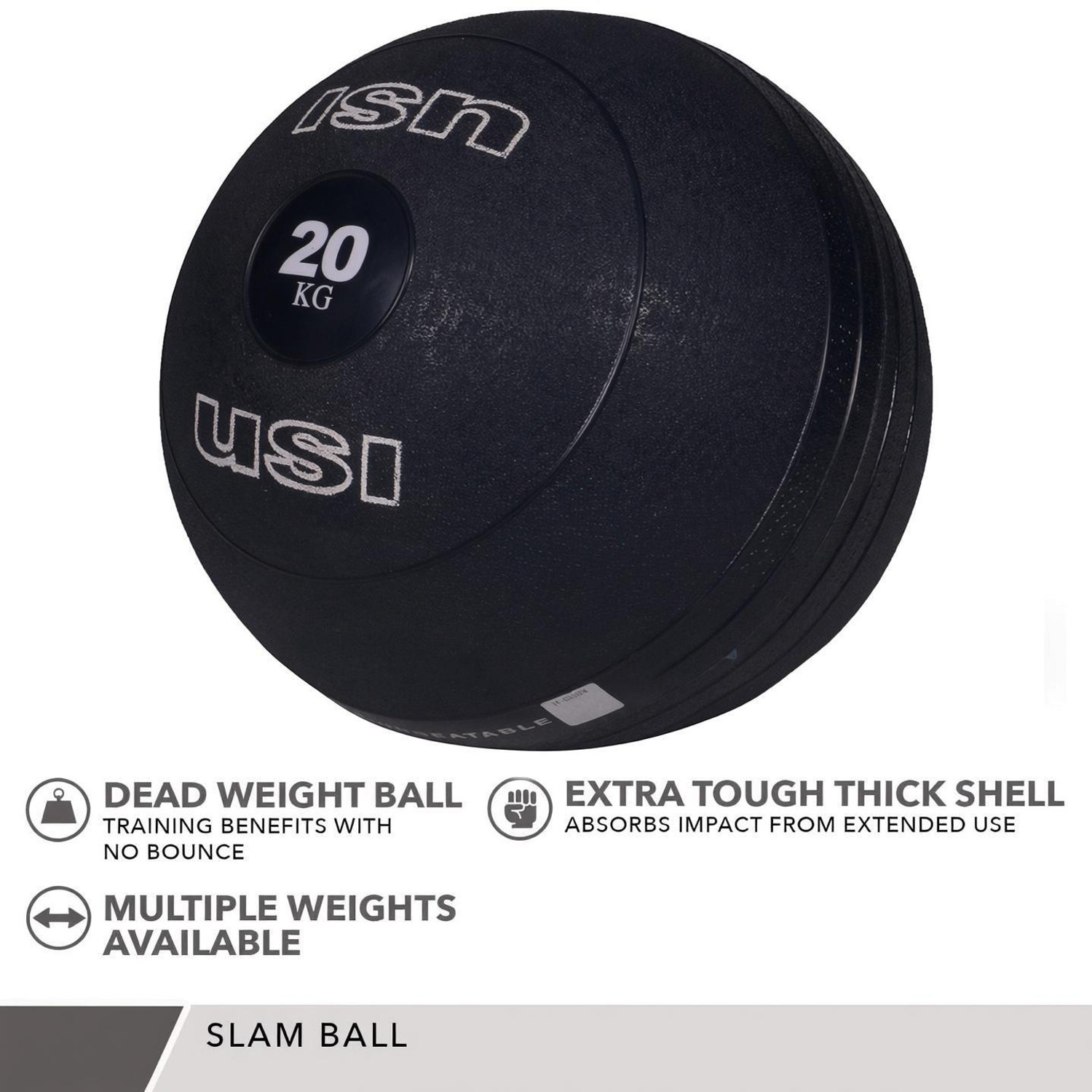 Image of usi Slam Ball, Slam Medicine Balls 8Kg Smooth Textured Grip Dead Weight Balls Medicine Ball