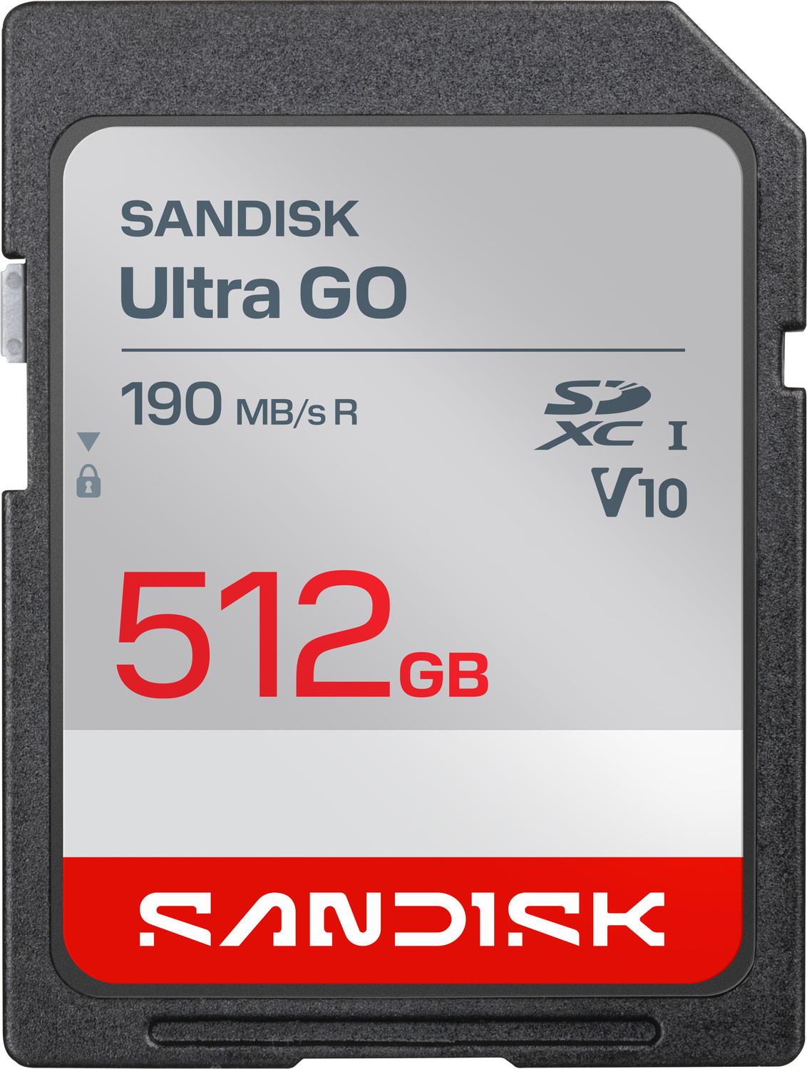 Image of SanDisk SDSDUGN-512G-GN6IN SANDISK Ultra GO SDHC UHS-I Card and SDXC UHS-I Card 512 GB SDXC UHS Class 1 190 MB /s Memory Card Compatible with Mobile, Computer, Tablet, Camera, Gaming Console