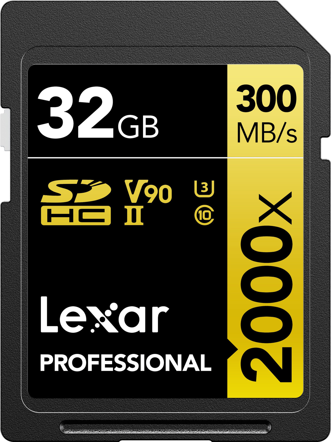 Image of Lexar LSD2000032G-BNNNG Professional 2000x 32 GB SDXC Class 10 300 MB /s Memory Card Compatible with Camera