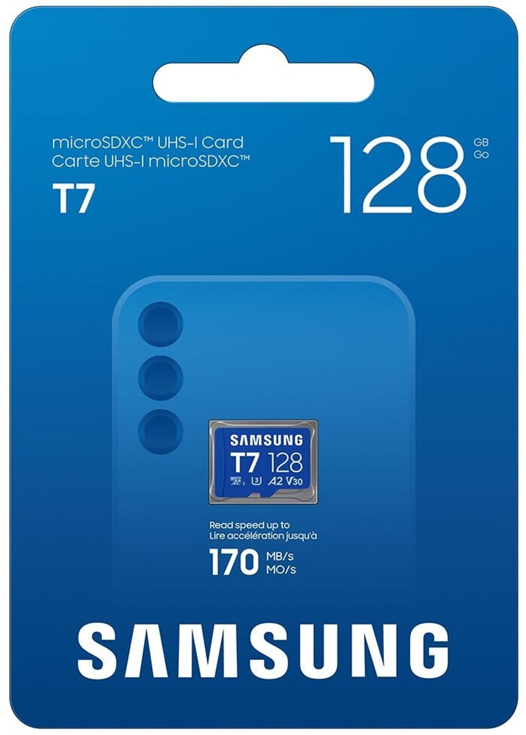 Image of SAMSUNG MB-MB128T /WW T7 128 GB MicroSDXC Class 10 170 MB /s Memory Card Compatible with Camera, Computer, Gaming Console, Mobile, Tablet