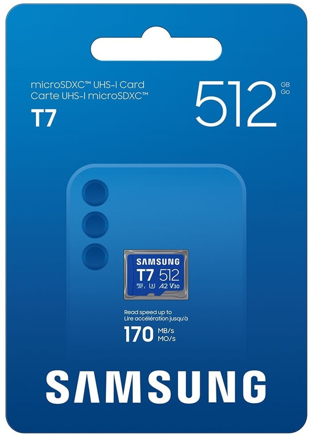Image of SAMSUNG MB-MB512T /WW T7 512 GB MicroSDXC Class 10 170 MB /s Memory Card Compatible with Camera, Computer, Gaming Console, Mobile, Tablet