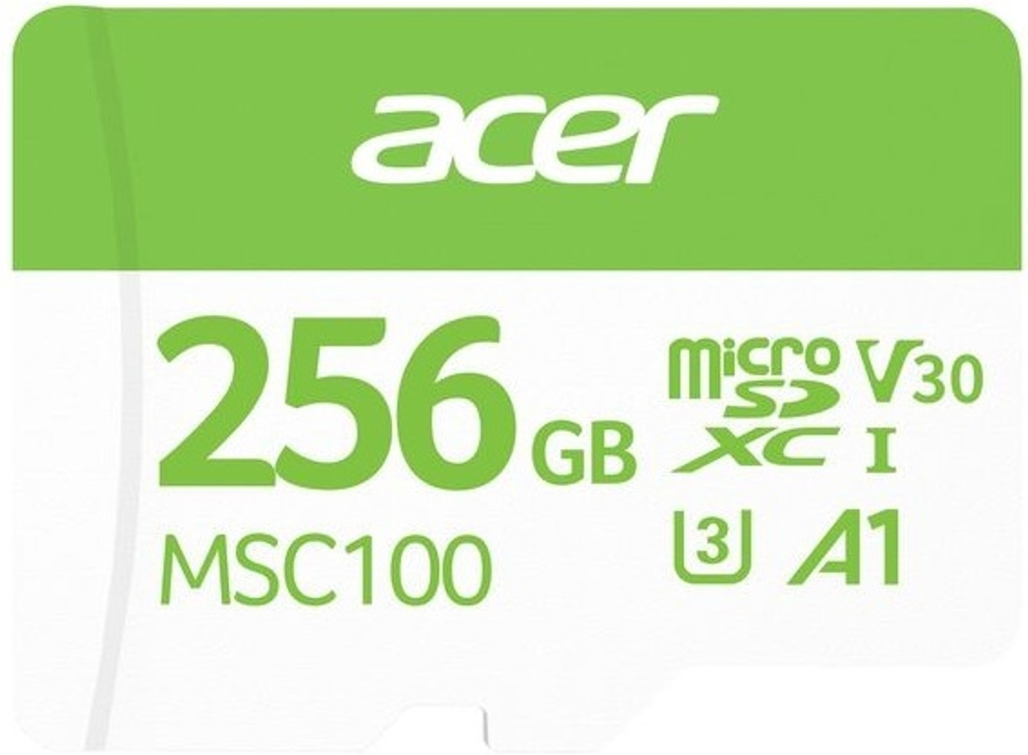 Image of Acer MSC100 MSC100 256 GB MicroSDXC UHS Class 3 100 MB /s Memory Card Compatible with Mobile