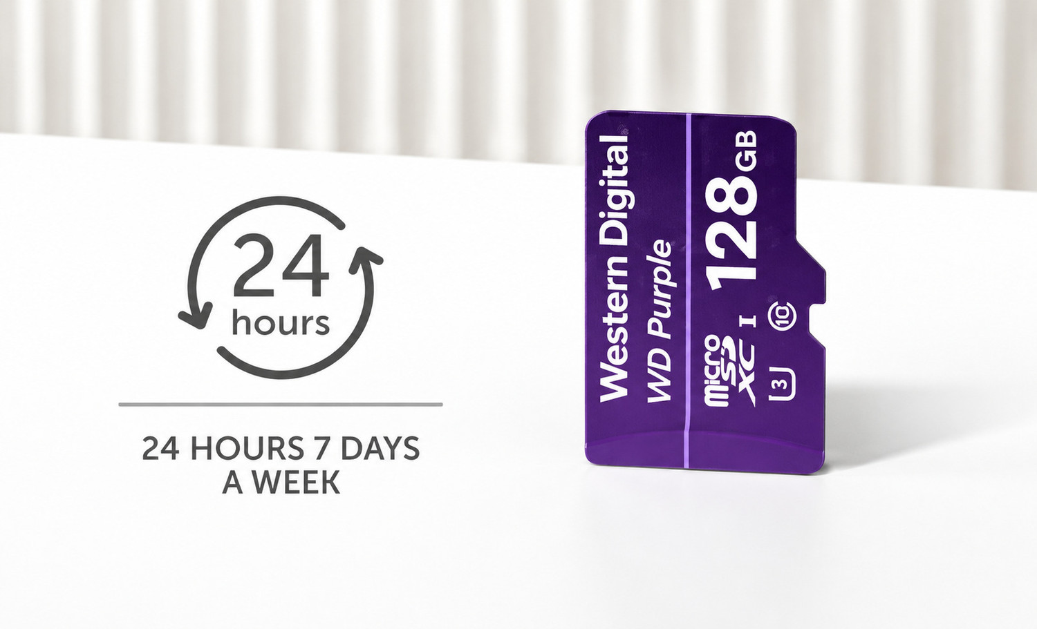 Image of WD Purple Surveillance WDD128G1P0C WD Purple Ultra Endurance 128 GB MicroSD Card Class 10 100 MB /s Memory Card Compatible with Camera, Mobile, Tablet
