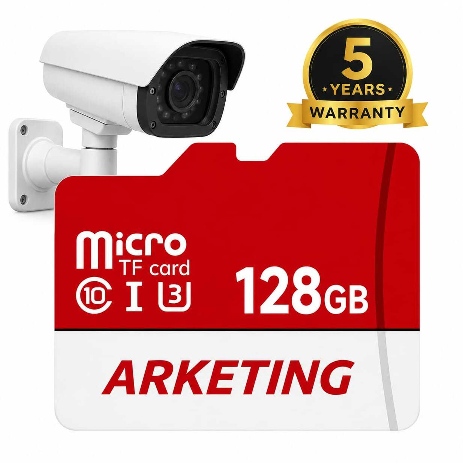 Image of ARKETING U256 256U 128 GB MicroSD Card Class 10 120 MB /s Memory Card Compatible with Camera, Computer, Gaming Console, Mobile, Tablet