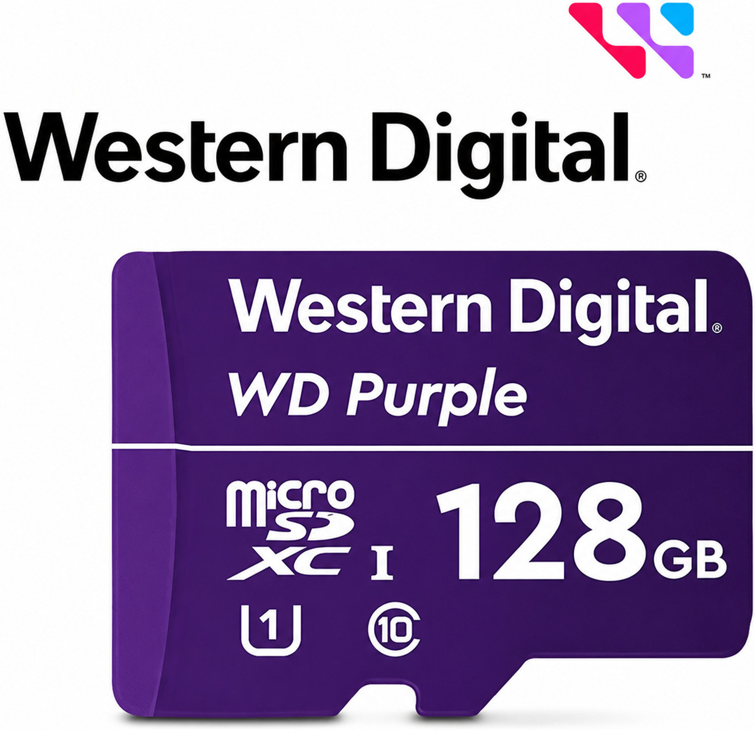 Image of WD Purple Surveillance WDD128G1P0C WD Purple Ultra Endurance 128 GB MicroSD Card Class 10 100 MB /s Memory Card Compatible with Camera, Mobile, Tablet