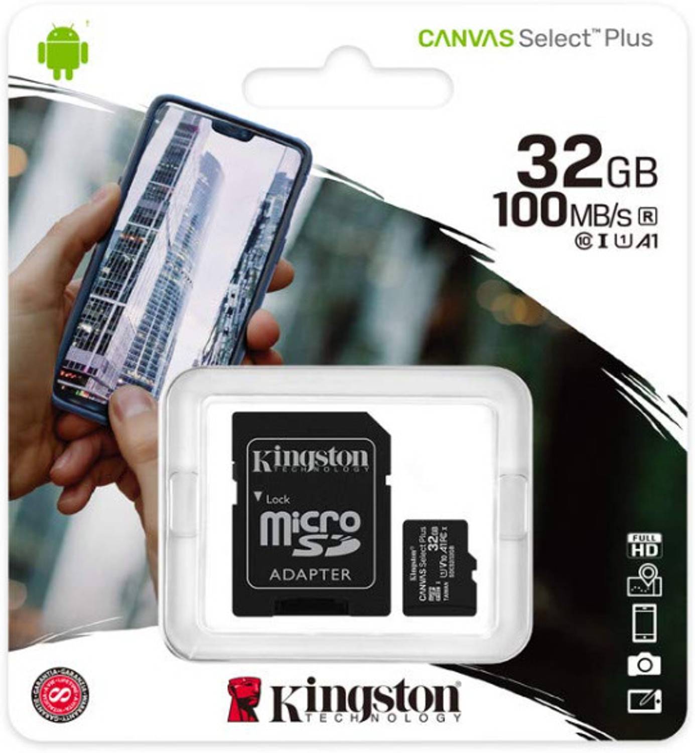 KINGSTON Canvas Select Plus 32GB microSD Card Class 10 UHS-I