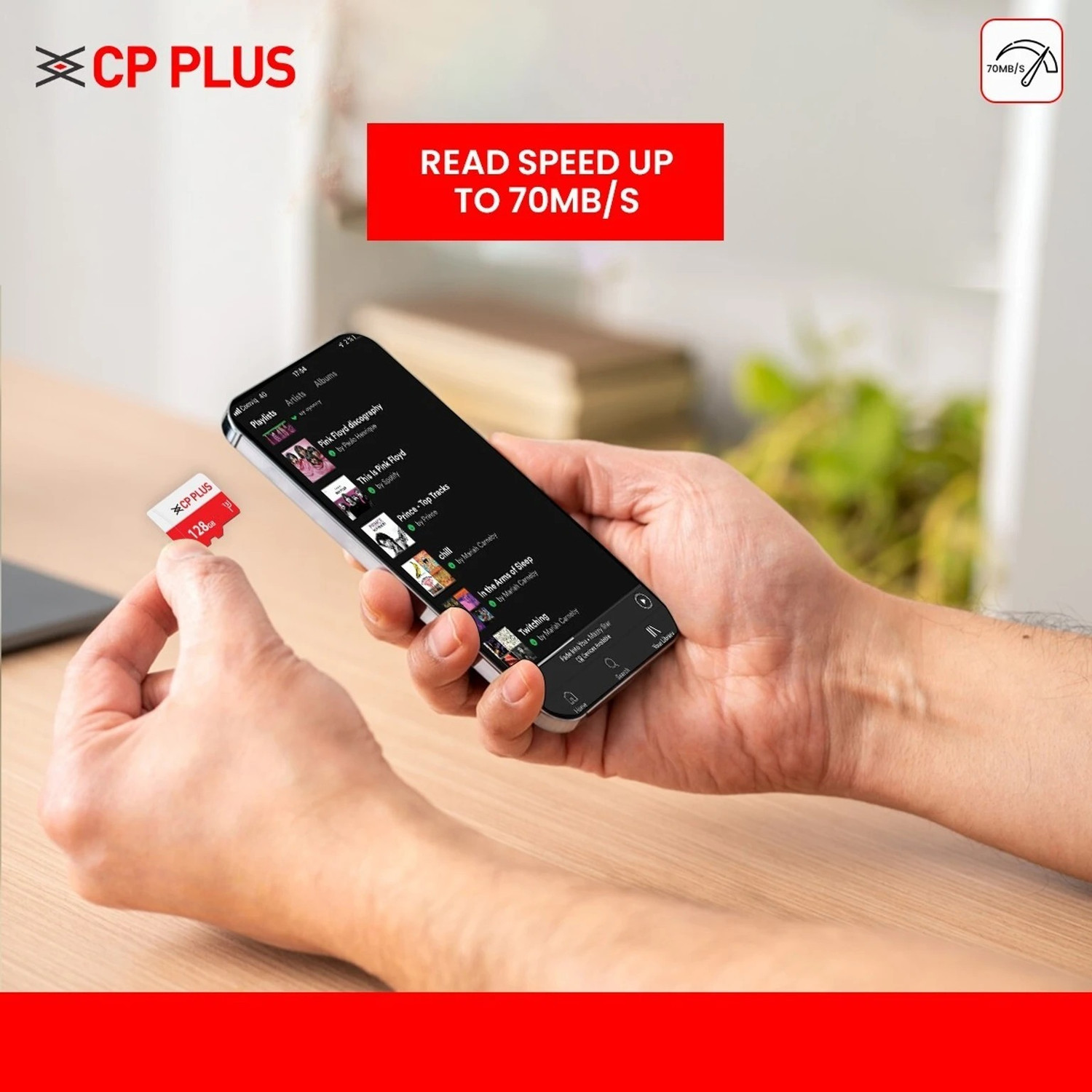 Image of CP PLUS CP-NM128 128 GB MicroSD Card Class 10 70 MB /s Memory Card Compatible with Camera, Mobile, Tablet, Computer, Gaming Console 128 GB MicroSD Card Class 10 70 MB /s Memory Card Compatible with Camera 128 GB MicroSD Card Class 10 70 MB /s Memory Card Compatible with Camera