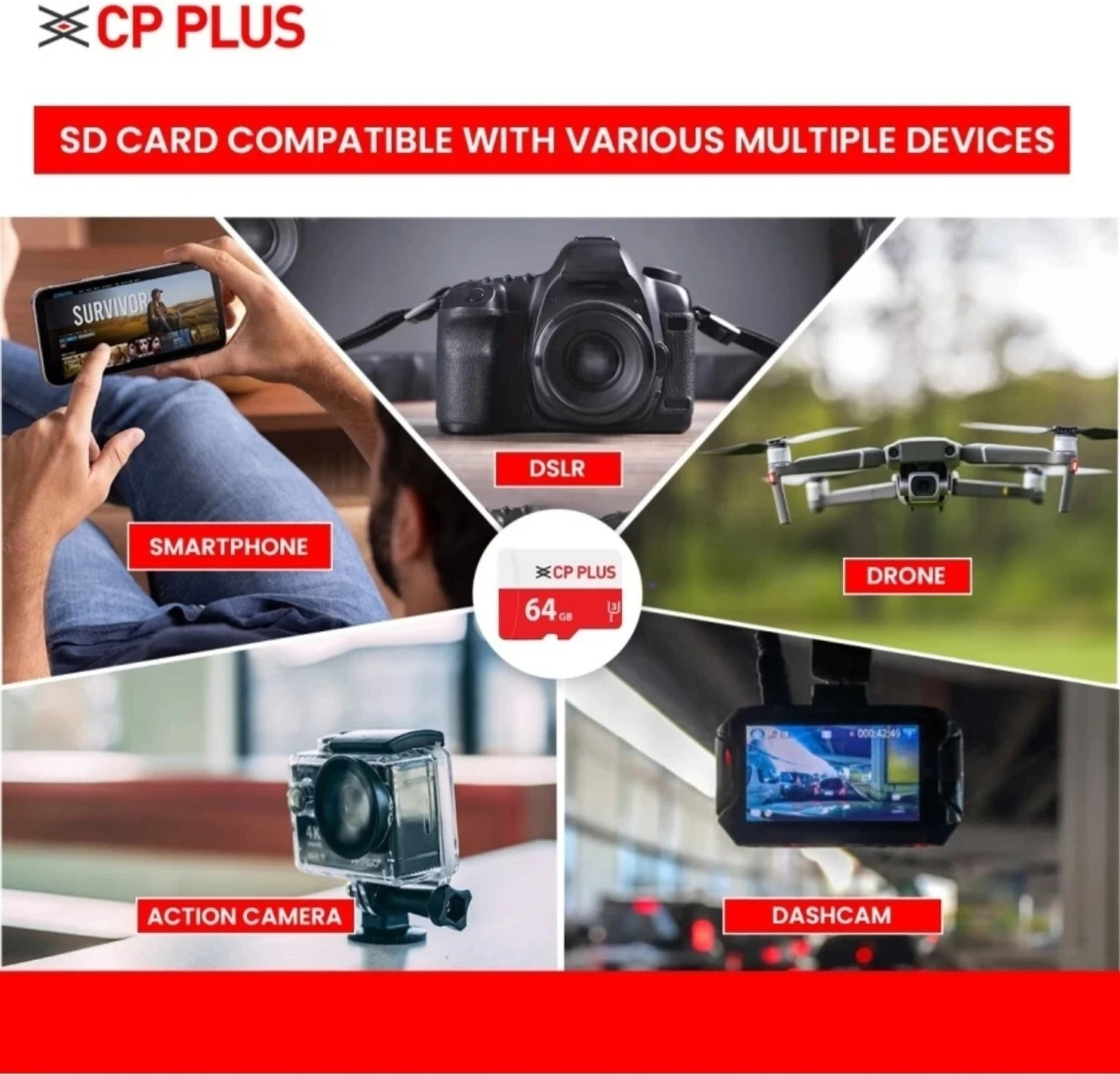 Image of CP PLUS CP-NM128 128 GB MicroSD Card Class 10 70 MB /s Memory Card Compatible with Camera, Mobile, Tablet, Computer, Gaming Console 128 GB MicroSD Card Class 10 70 MB /s Memory Card Compatible with Camera 128 GB MicroSD Card Class 10 70 MB /s Memory Card Compatible with Camera