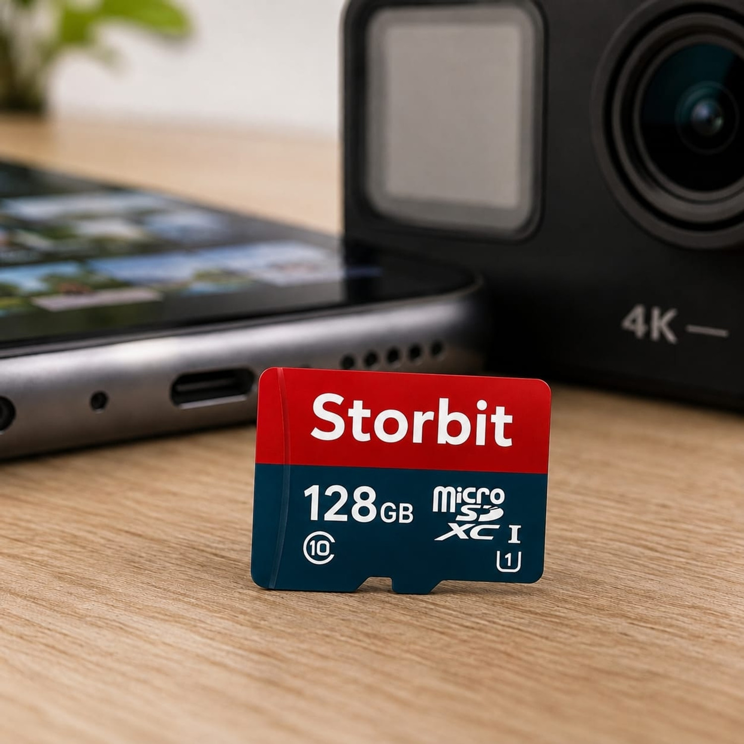Image of STORBIT MicroSDHC MicroSDHC 128 GB MicroSDHC Class 10 180 MB /s Memory Card Compatible with Gaming Console, Computer, Tablet, Camera, Mobile