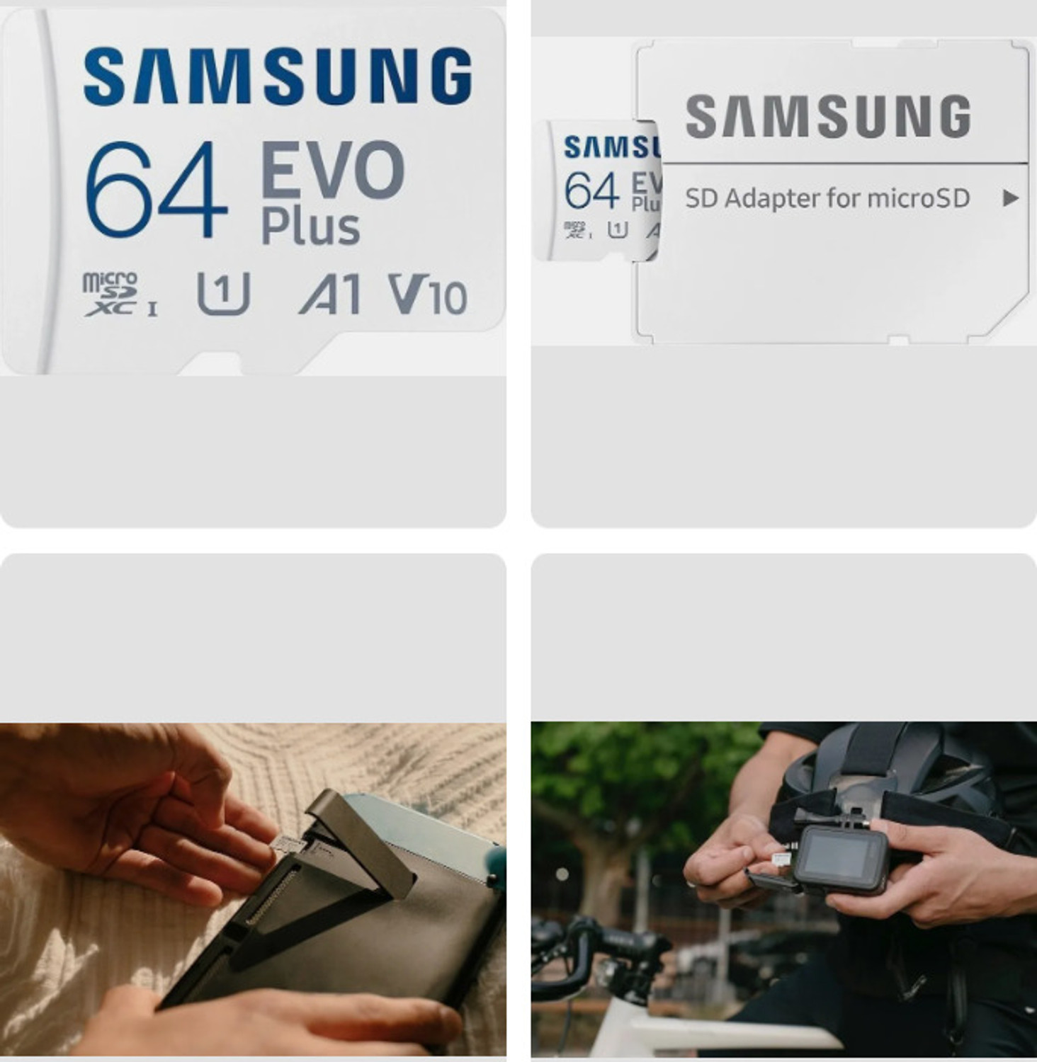 Image of Sumsung MB-MC64SA /IN EVO Plus MB-MC64SA /IN EVO Plus 64 GB MicroSDXC Class 10 160 MB /s Memory Card Compatible with Camera, Computer, Gaming Console, Mobile, Tablet