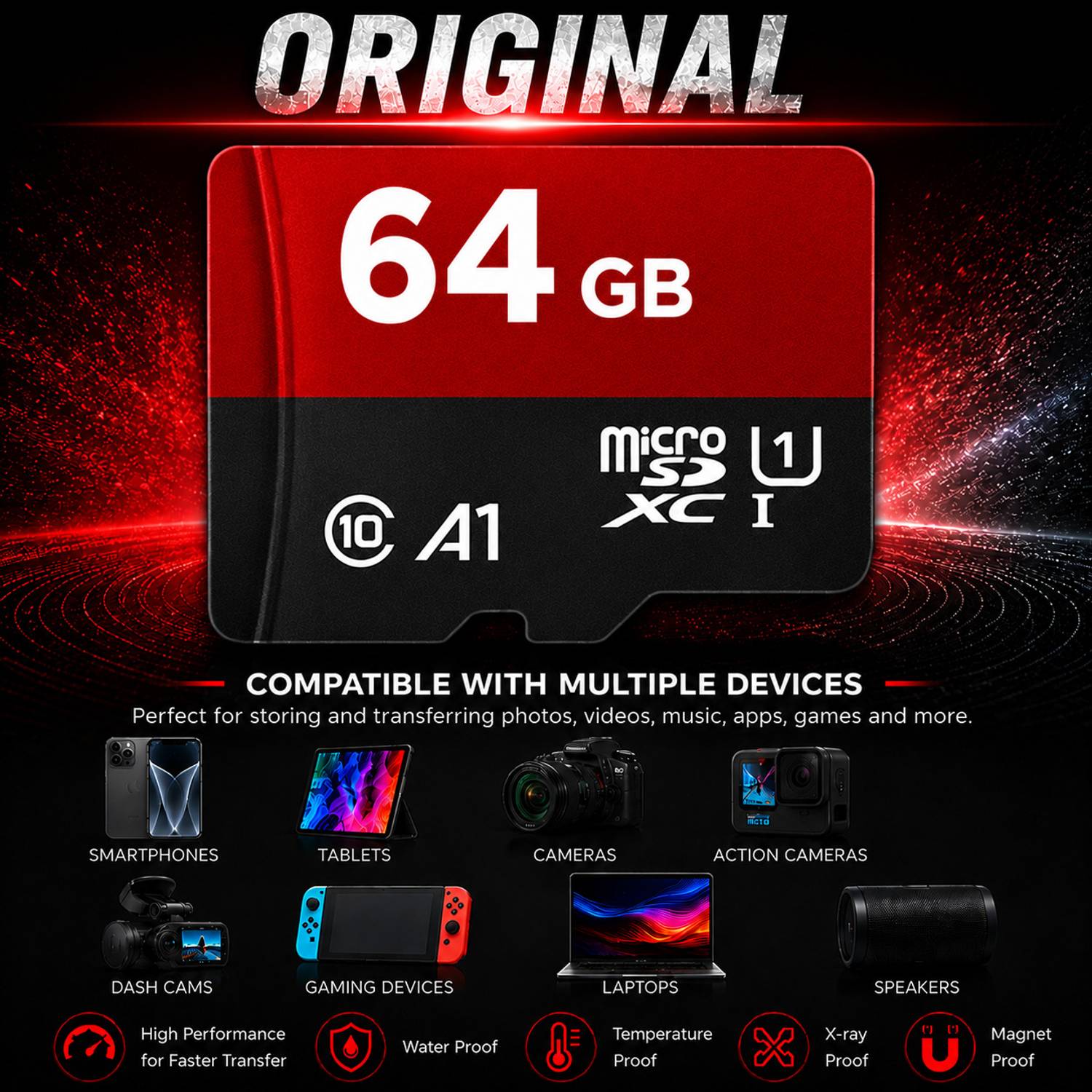 Aiden's 64GB MicroSDXC Class 10 150MB/s Memory Card - Image 2