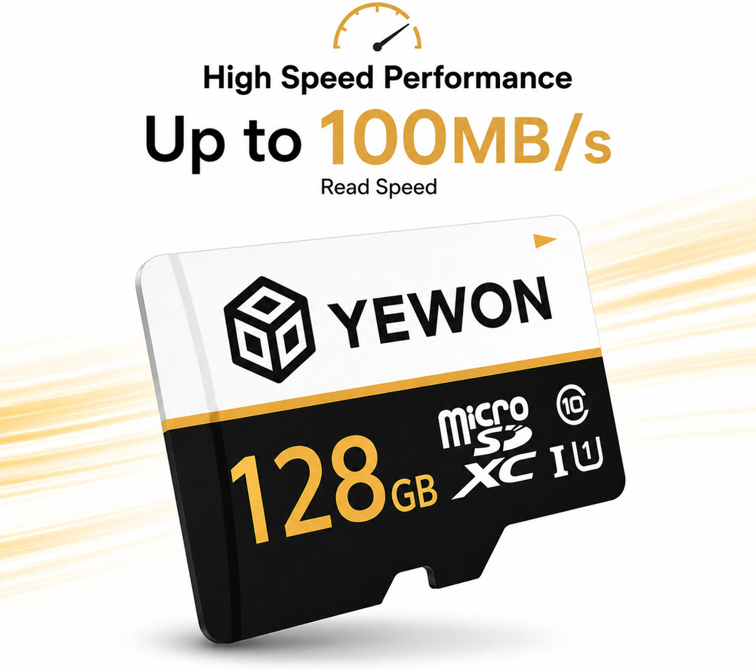 Image of YEWON 128 Memory Card A1 128 GB MicroSDXC Class 10 100 MB /s Memory Card Compatible with Mobile, Camera, Computer, Gaming Console, Tablet