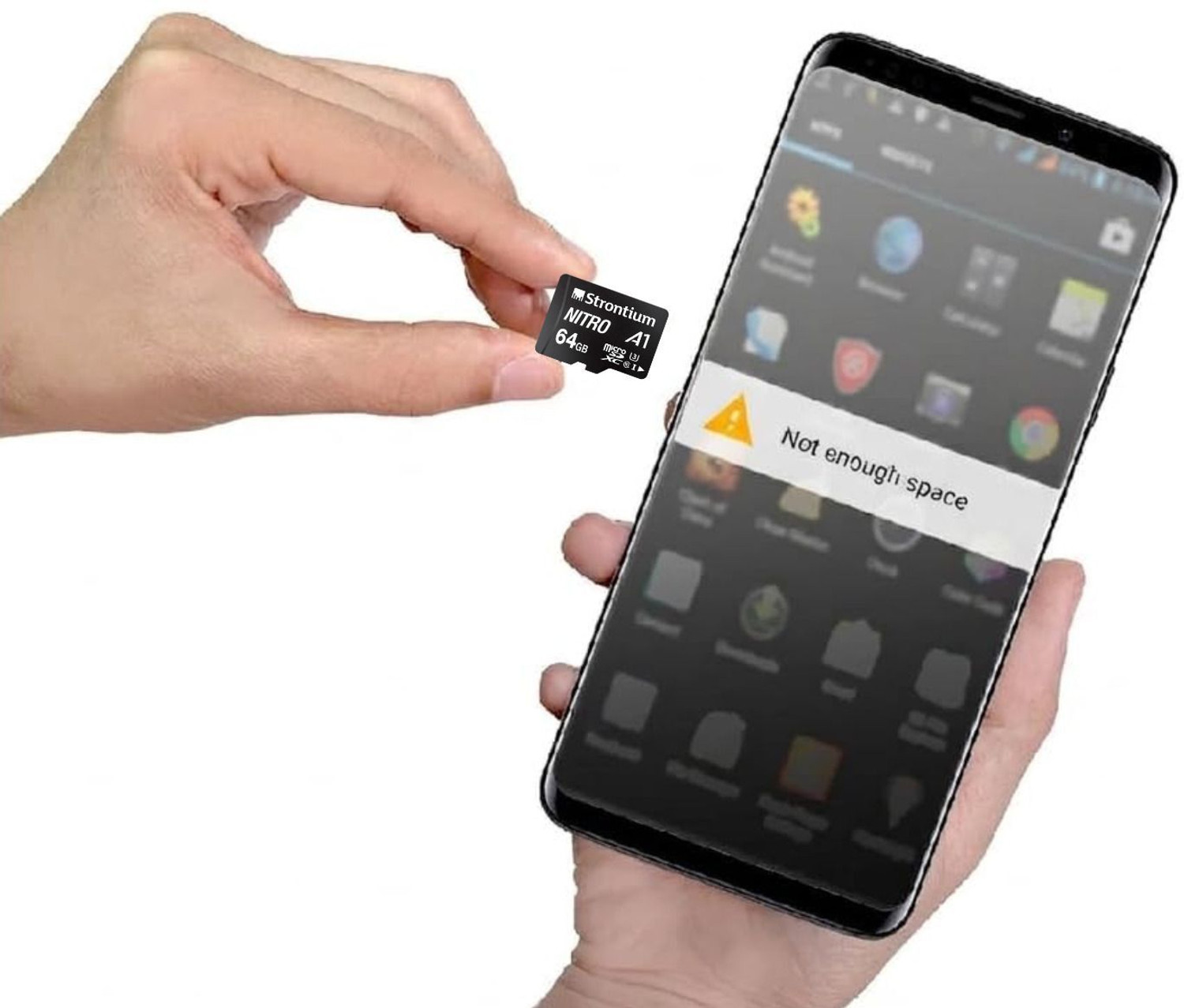 Image of Strontium 64 GB Micro SD Class 10 UHS-I U3 64 GB MicroSDXC Class 10 100 MB /s Memory Card Compatible with Camera, Mobile, Gaming Console, Tablet