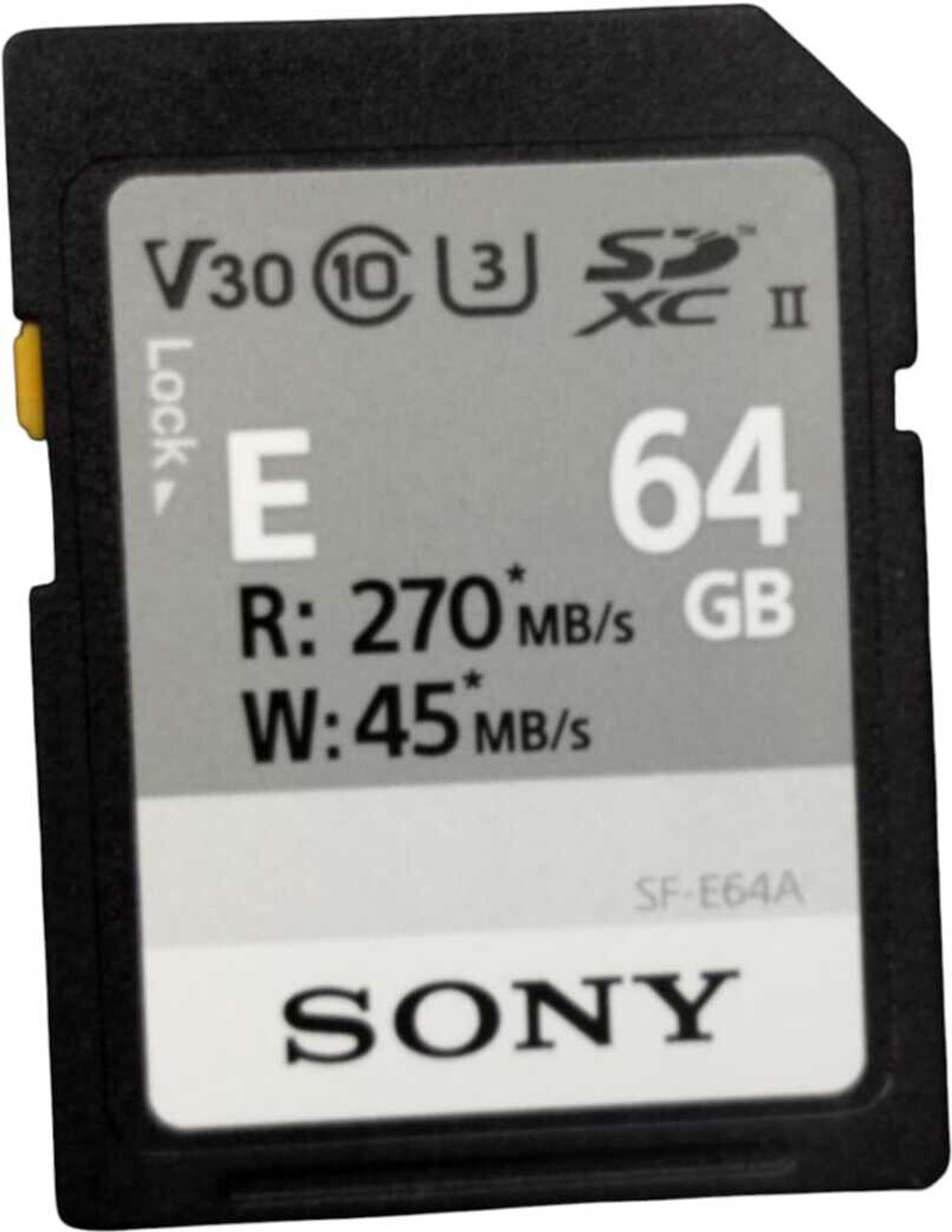 Image of SONY SF-E64A Hi- Speed Memory Card 64Gb Read speed 270mb /ps write Speed 45mb /ps SF-E64A 64 GB MicroSDXC Class 10 270 MB /s Memory Card Compatible with Camera, Computer
